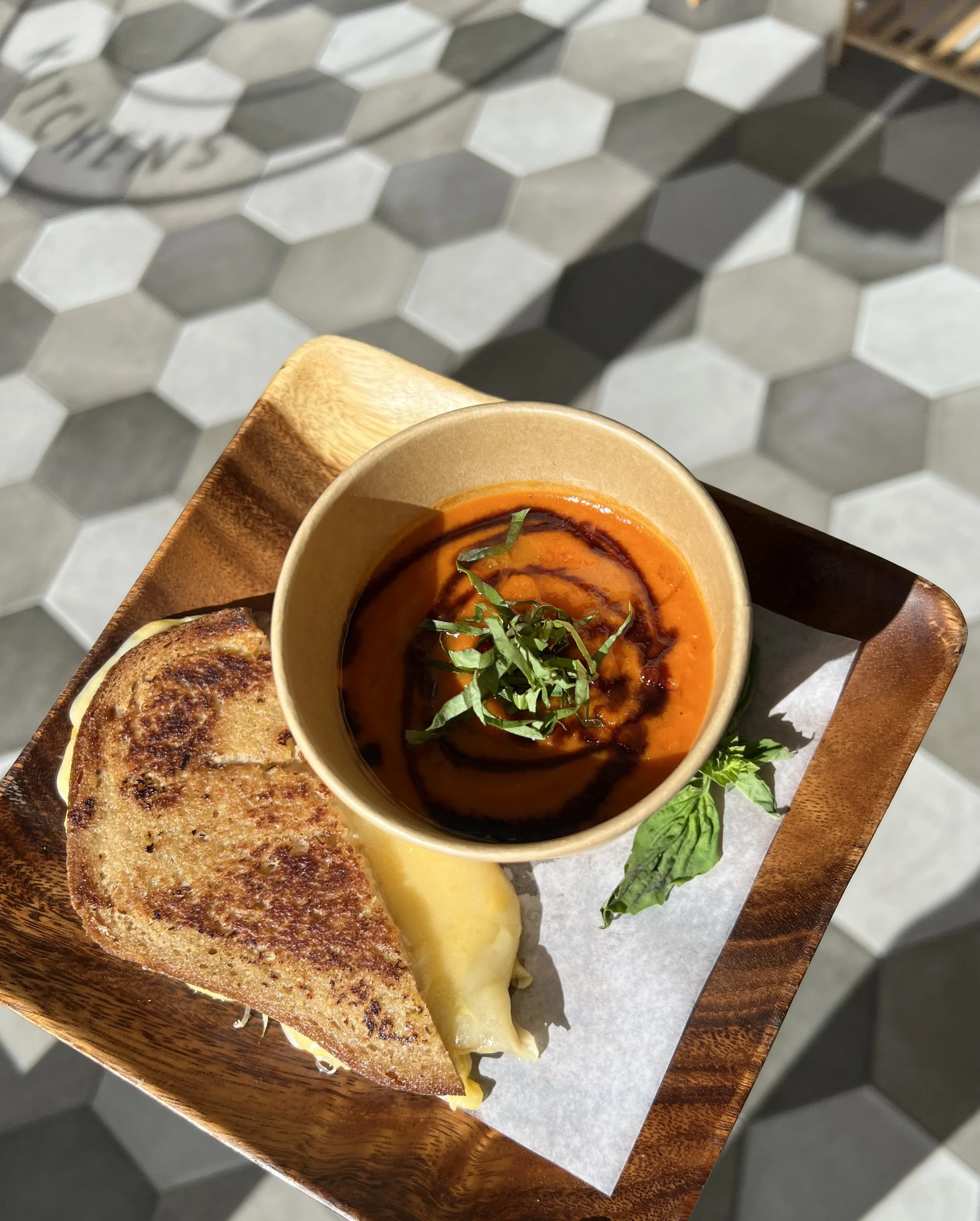 Tomato Bisque Soup & Sourdough Grilled Cheese Combo