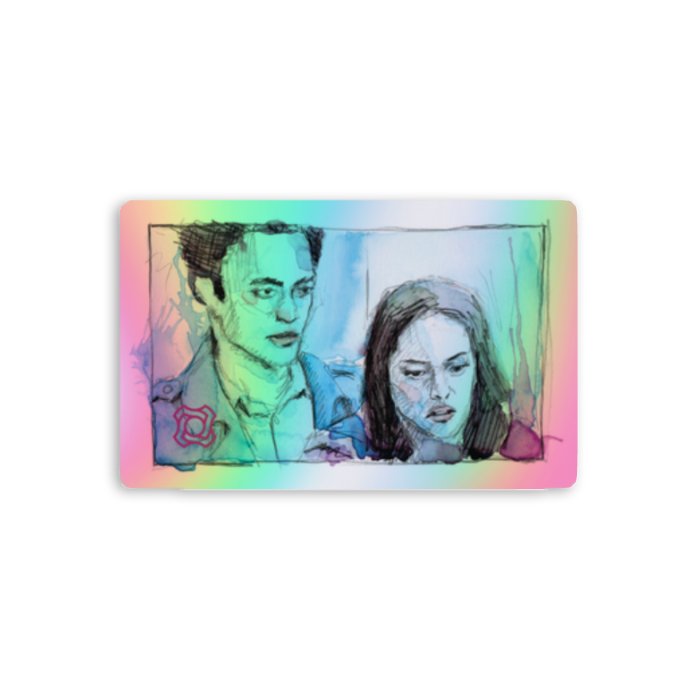 Twilight Edward and Bella Holofoil Sticker