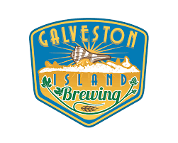 Galveston Island Brewing logo with a fish, a shell, and cacti elements.