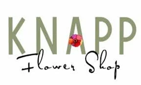 Logo for KNAPP Flower Shop with the shop name and a small flower graphic