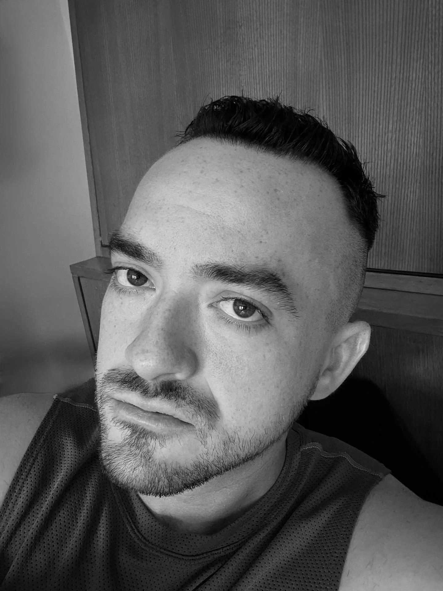 Self cut, letting the top grow out. #actor #nycactor #haircut