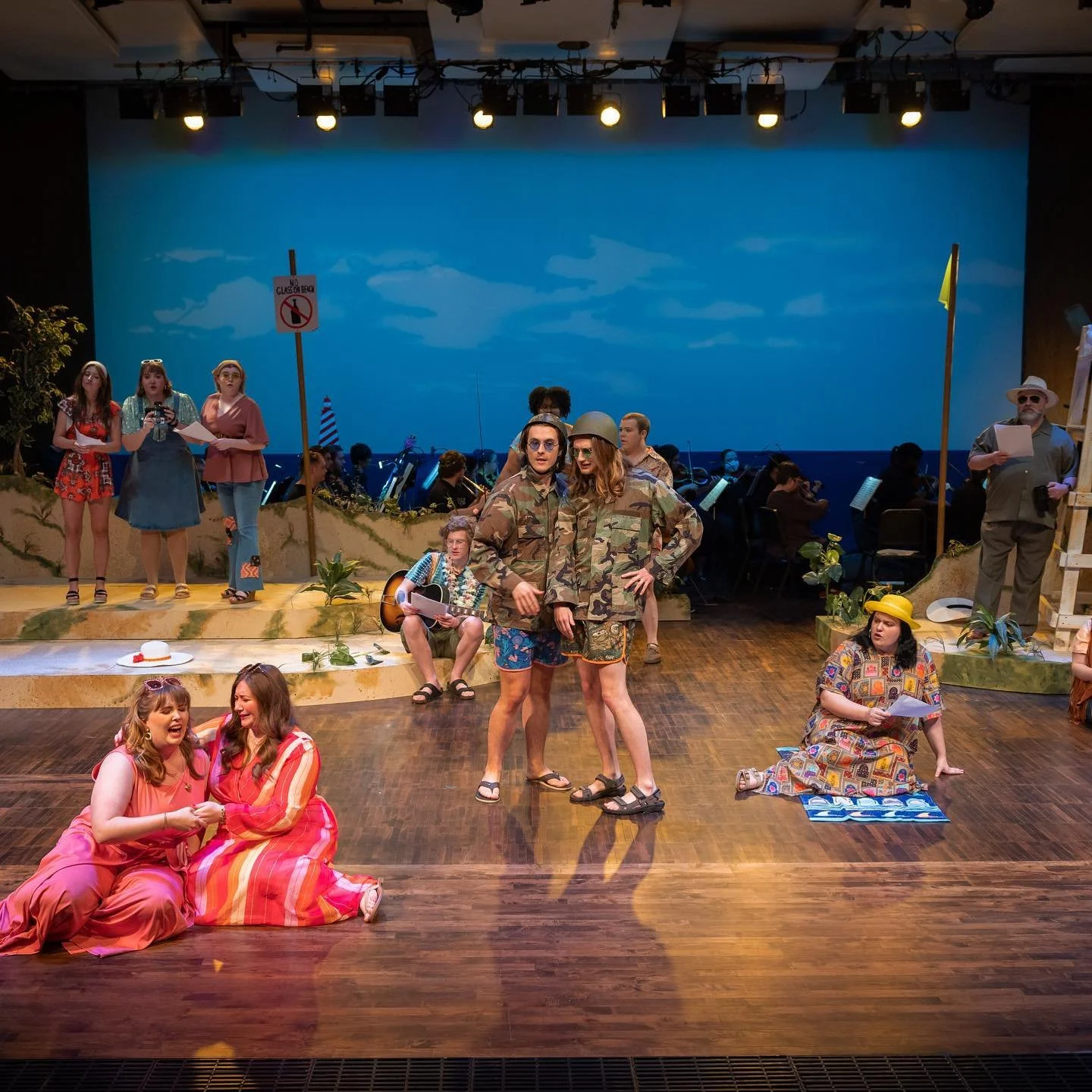 Scenic Design for Cos&iacute; fan tutte 
There&rsquo;s something about a Michigan beach in the 70&rsquo;s that just get ya in the mood for dressing up and bamboozling your girlfriends. Ya know? 

Scenic Designers: Kerro Knox 3 and Me
Lighting Designe