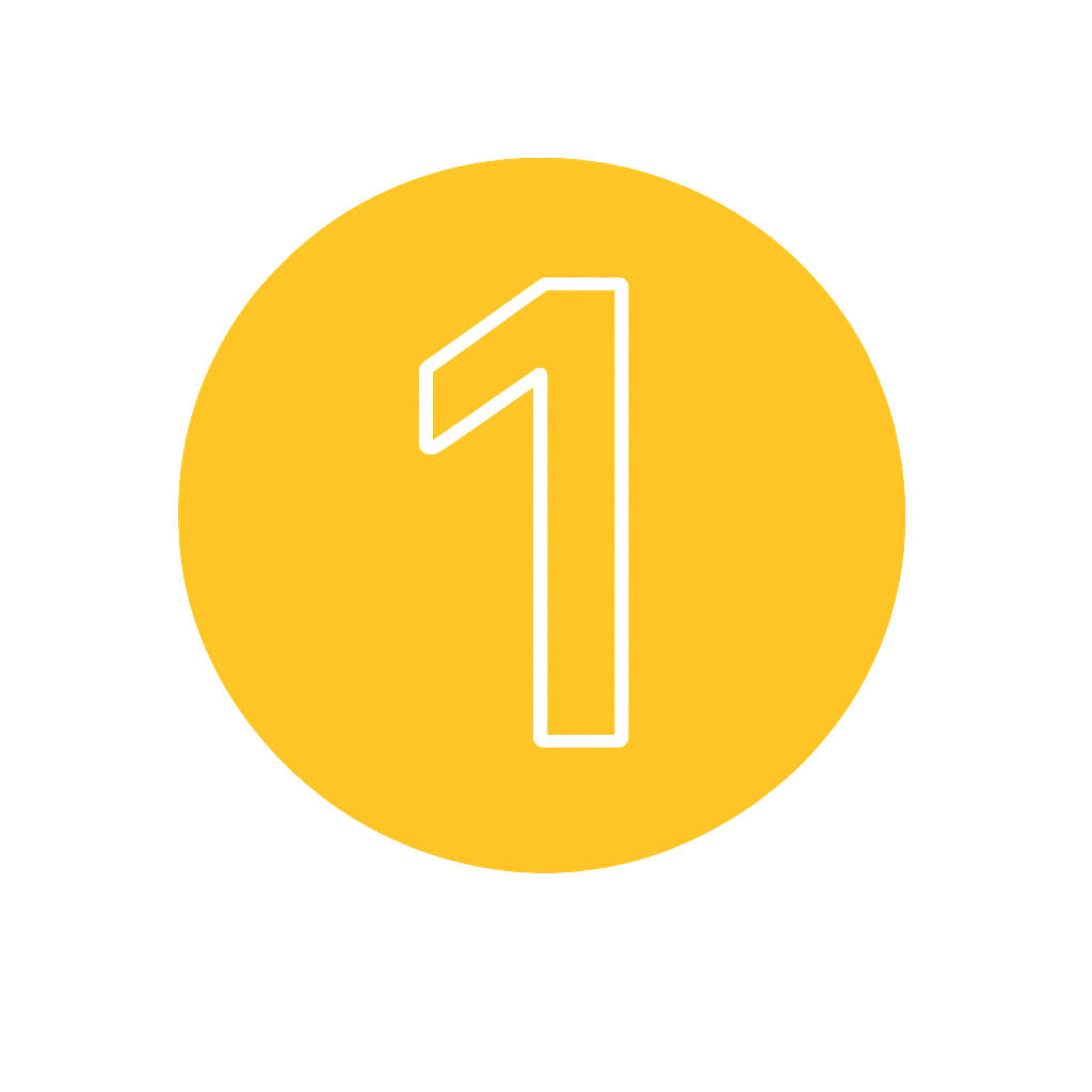 Four-piece puzzle icon on a yellow circle background