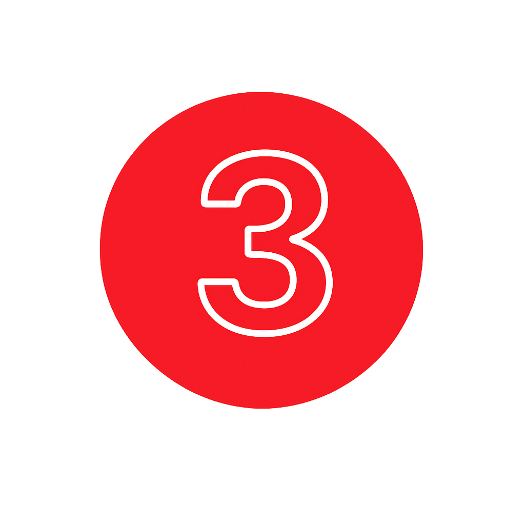 Icon with three people figures held by two hands on purple circle background