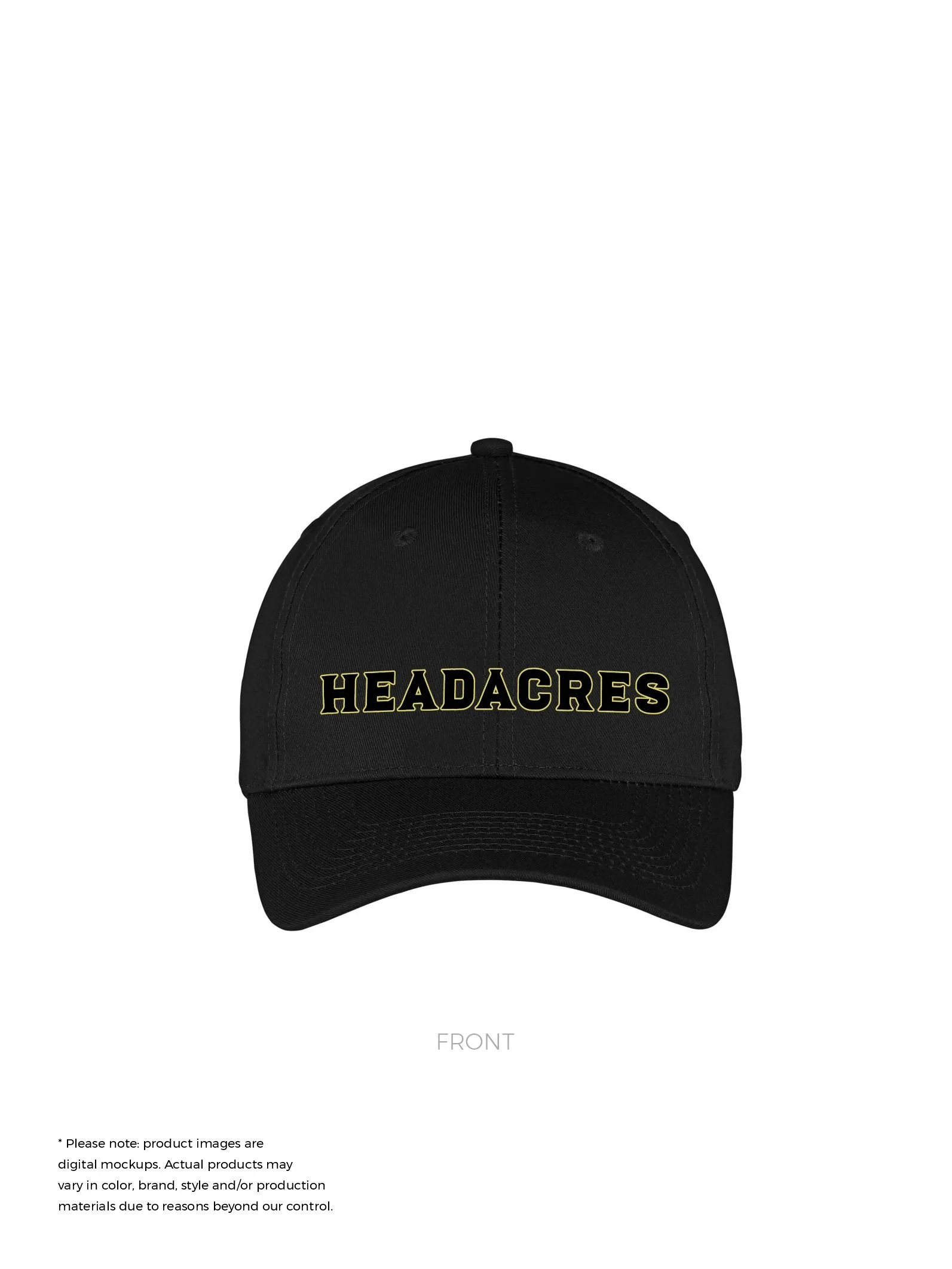 Headacres New Era® Adjustable Structured Cap | Black | Unisex | Minimum Order:24