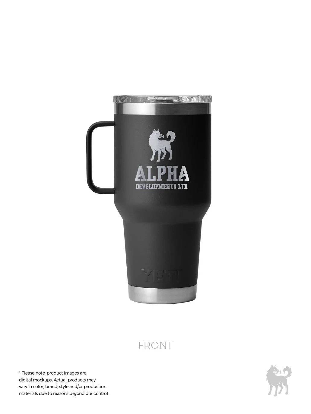 Alpha Developments 30 oz. YETI Rambler Travel Mug |  Black | Minimum Order:4