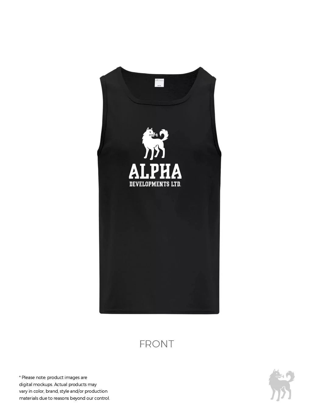 Alpha Developments Tank | Black | Unisex | Minimum Order:24