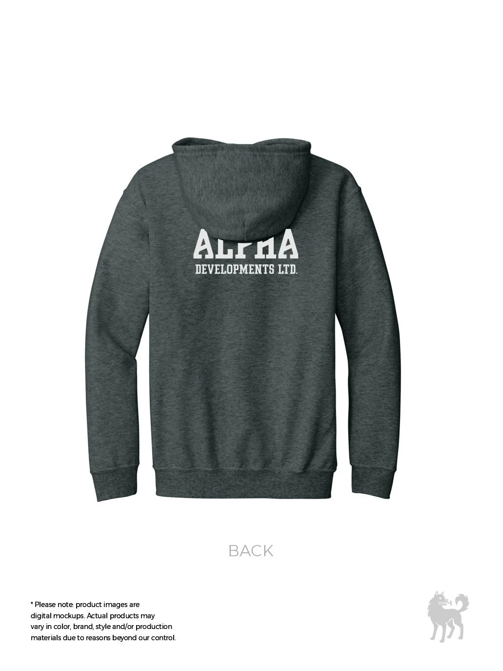 Alpha Development Grrey Zip Up Hoodie Back.jpg