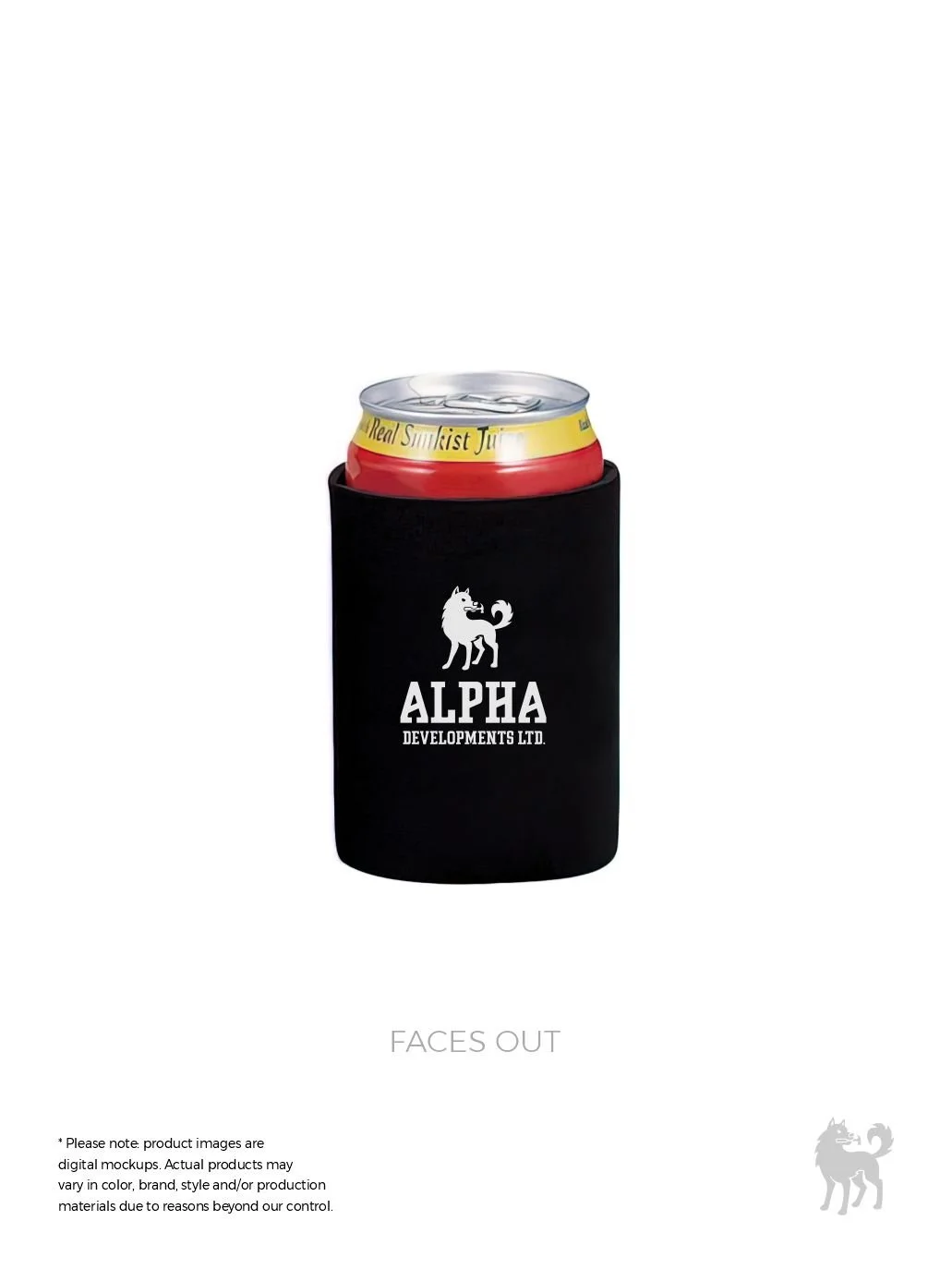 Alpha Developments Beer Koozie | Black | Minimum Order: 24