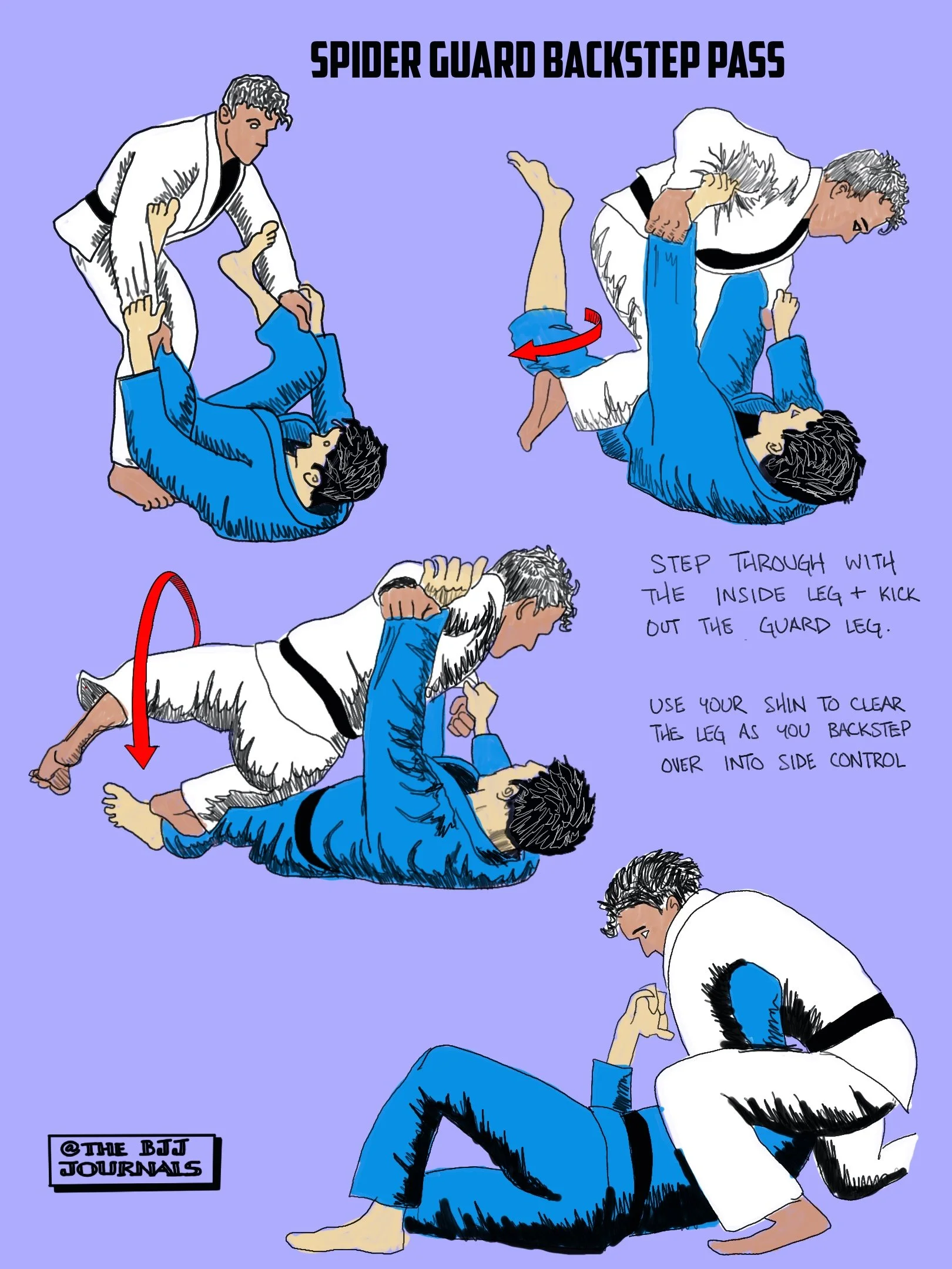 SPIDER GUARD BACKSTEP PASS