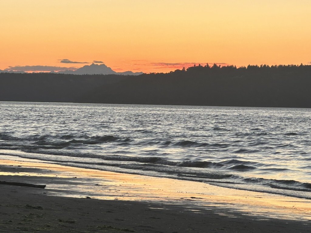 alki beach sunset
