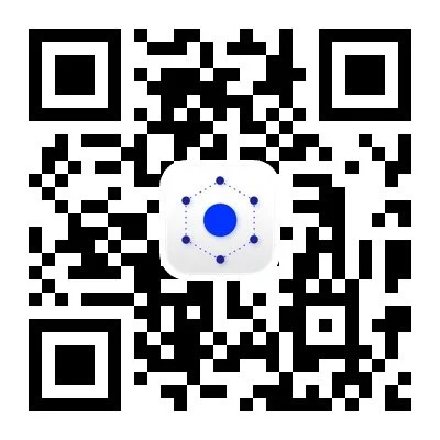 A QR code with a central AI assistant icon for scanning.
