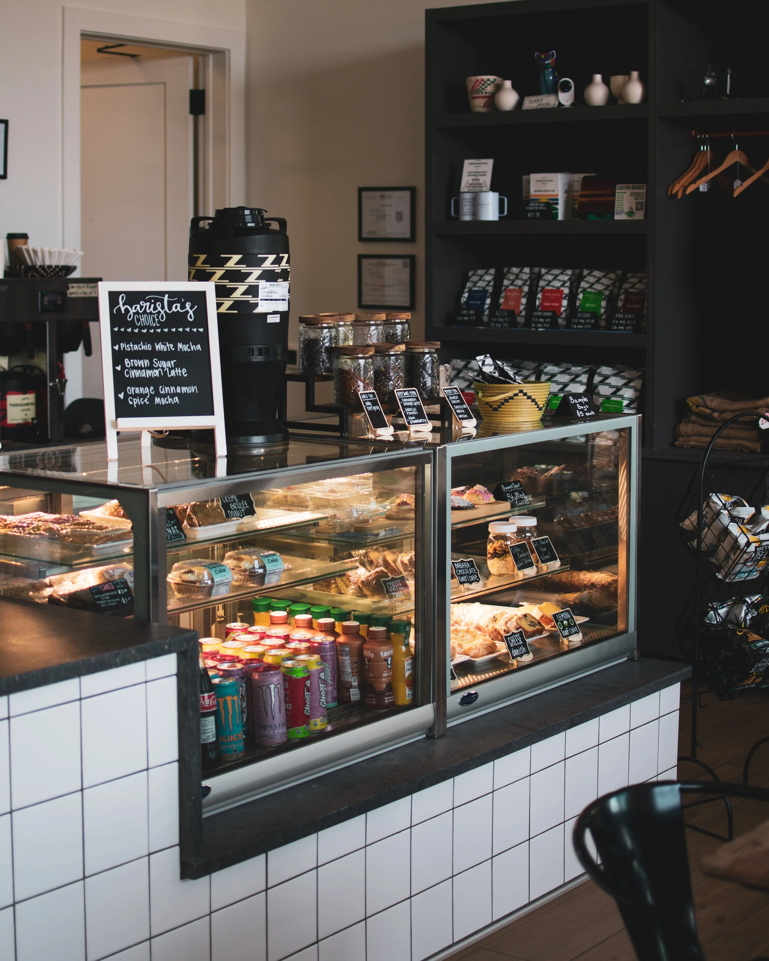 Coffee shop counter