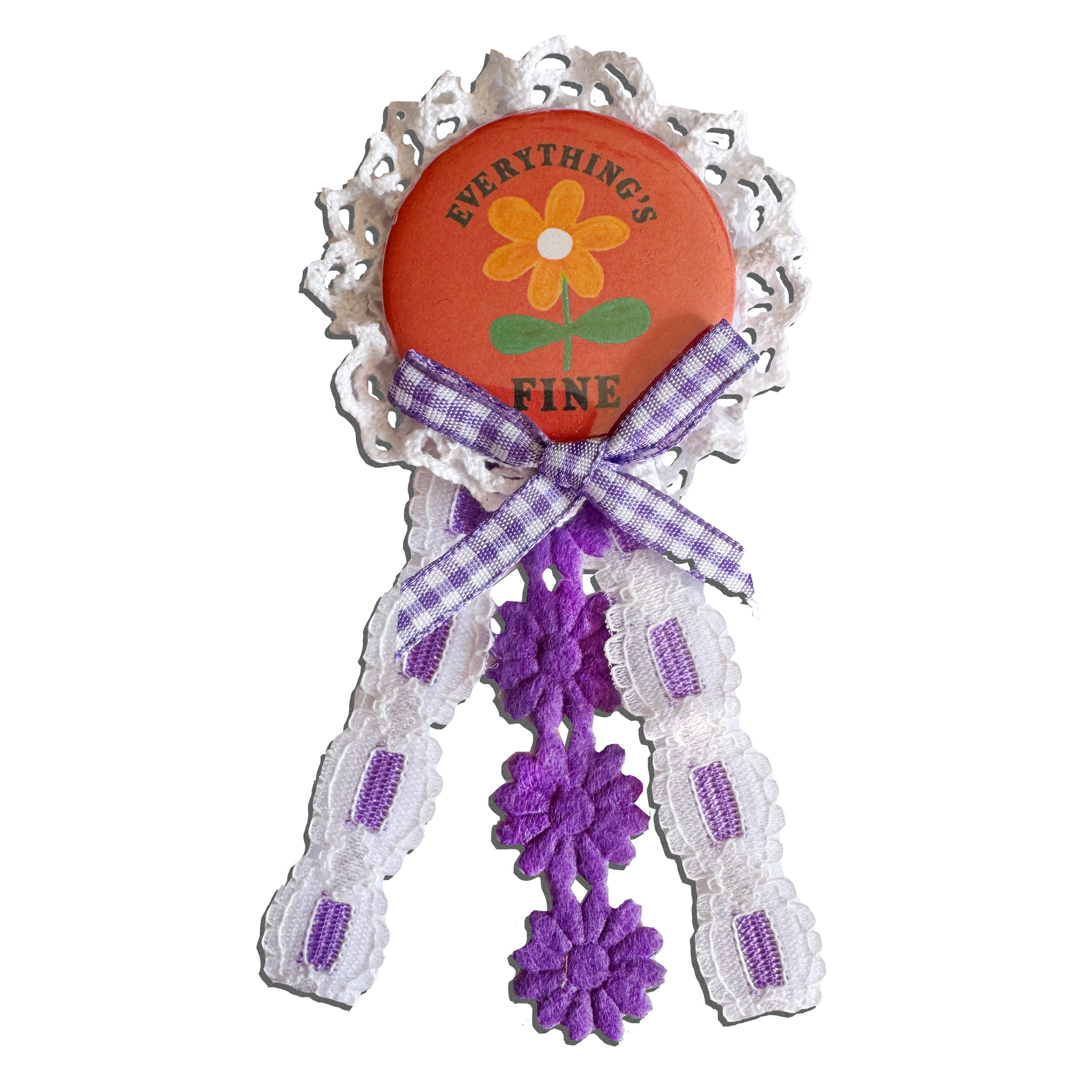 Embellished Brooch - Everything's Fine