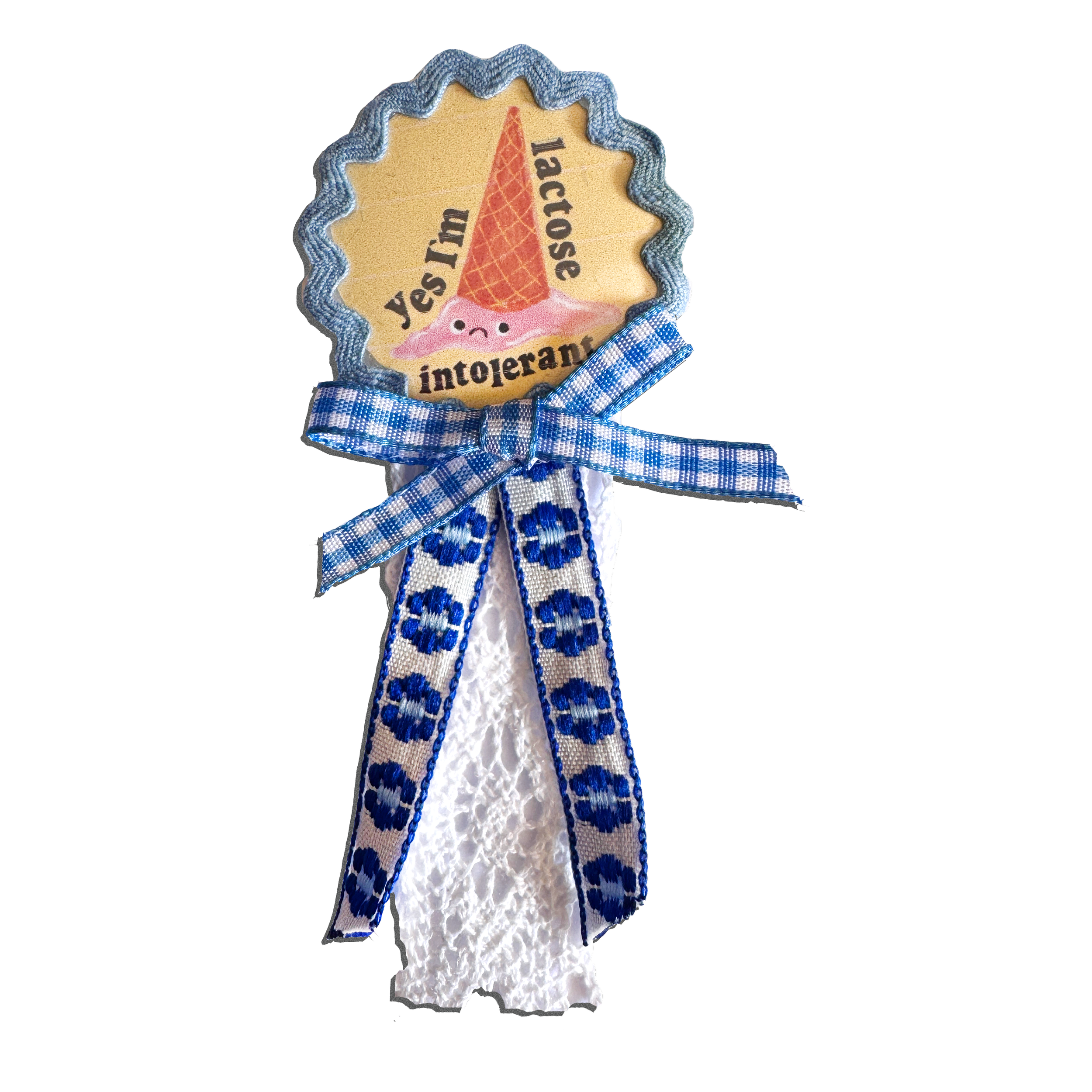 Embellished Brooch - Lactose Intolerant