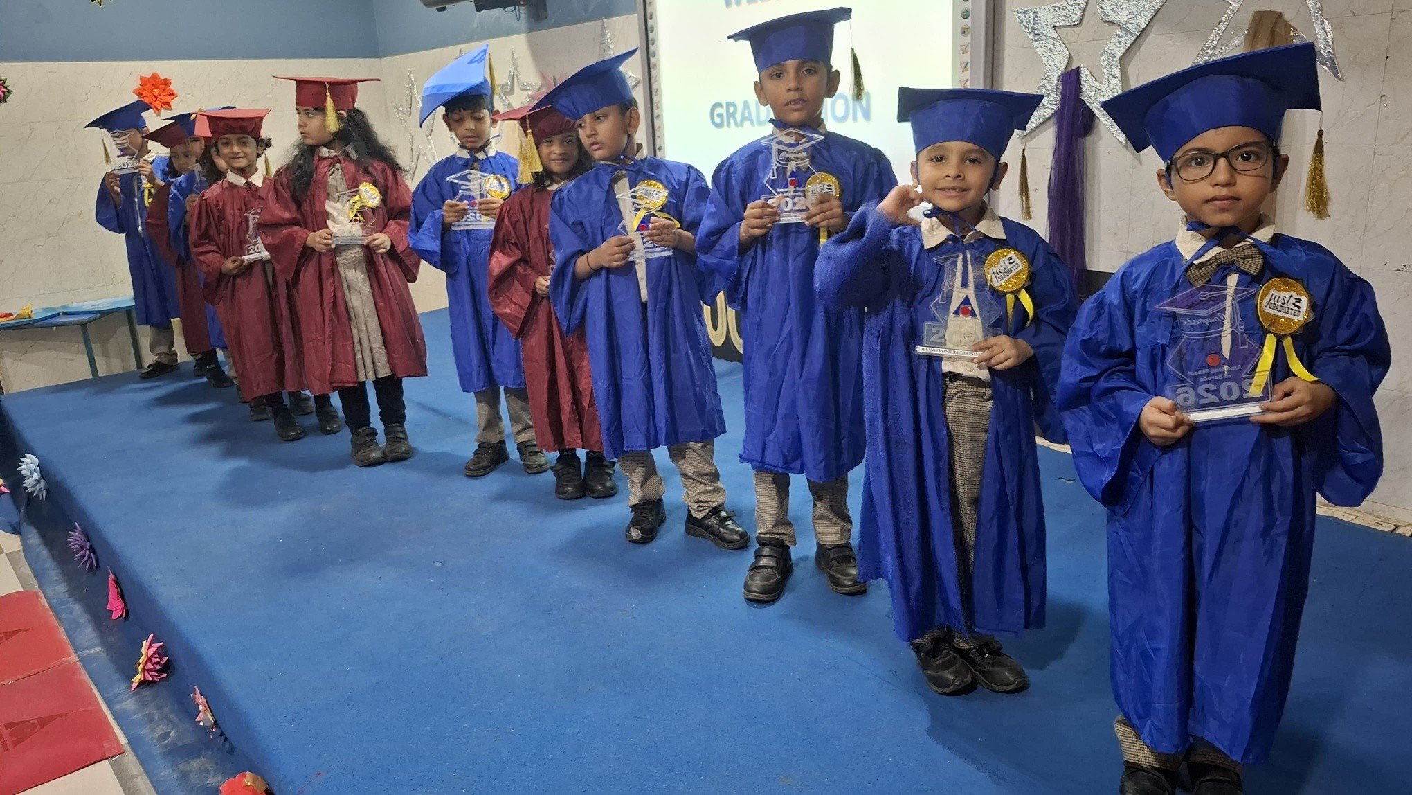 ASOB: Preprimary Graduation ceremony: preprimary student graduation is joyous marking of transition of student moving from preprimary to primary. We congratulates all our tiny tots for moving towards their hig leap in life