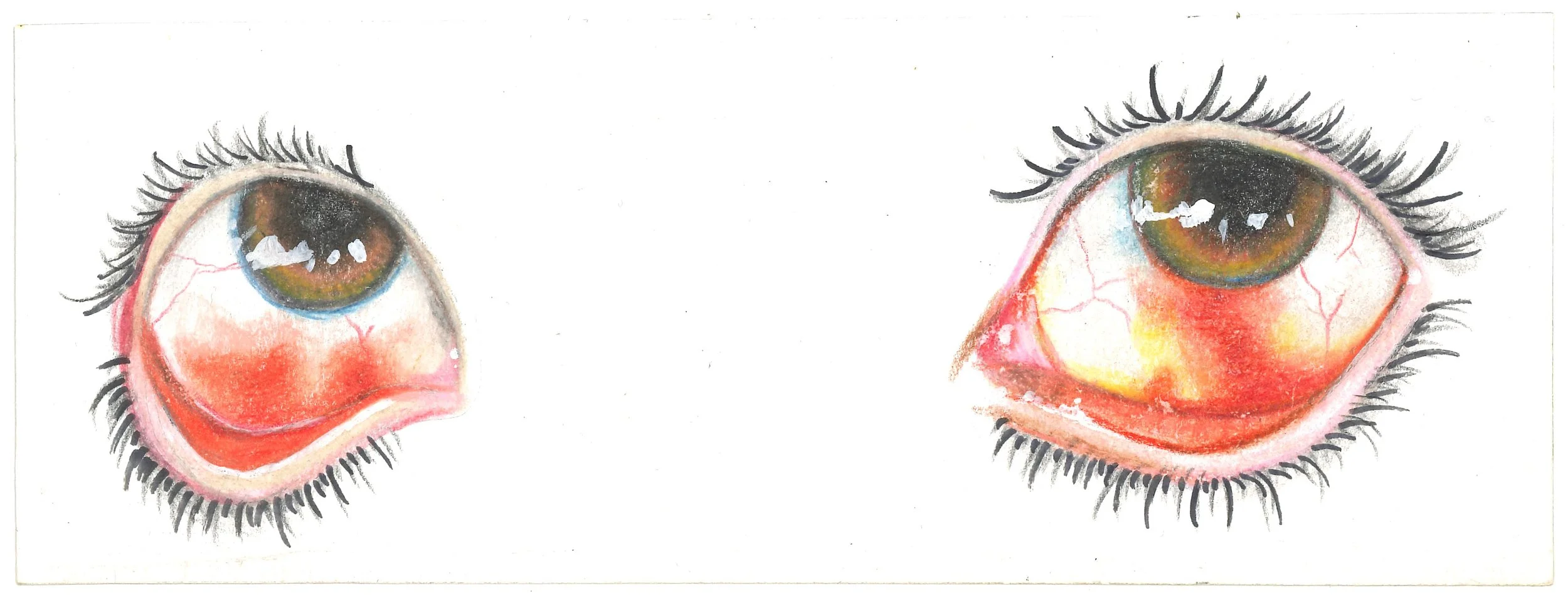 Original drawing by Monica Loya used for the cover of “sick psyche” by Vyshel Pokurit.