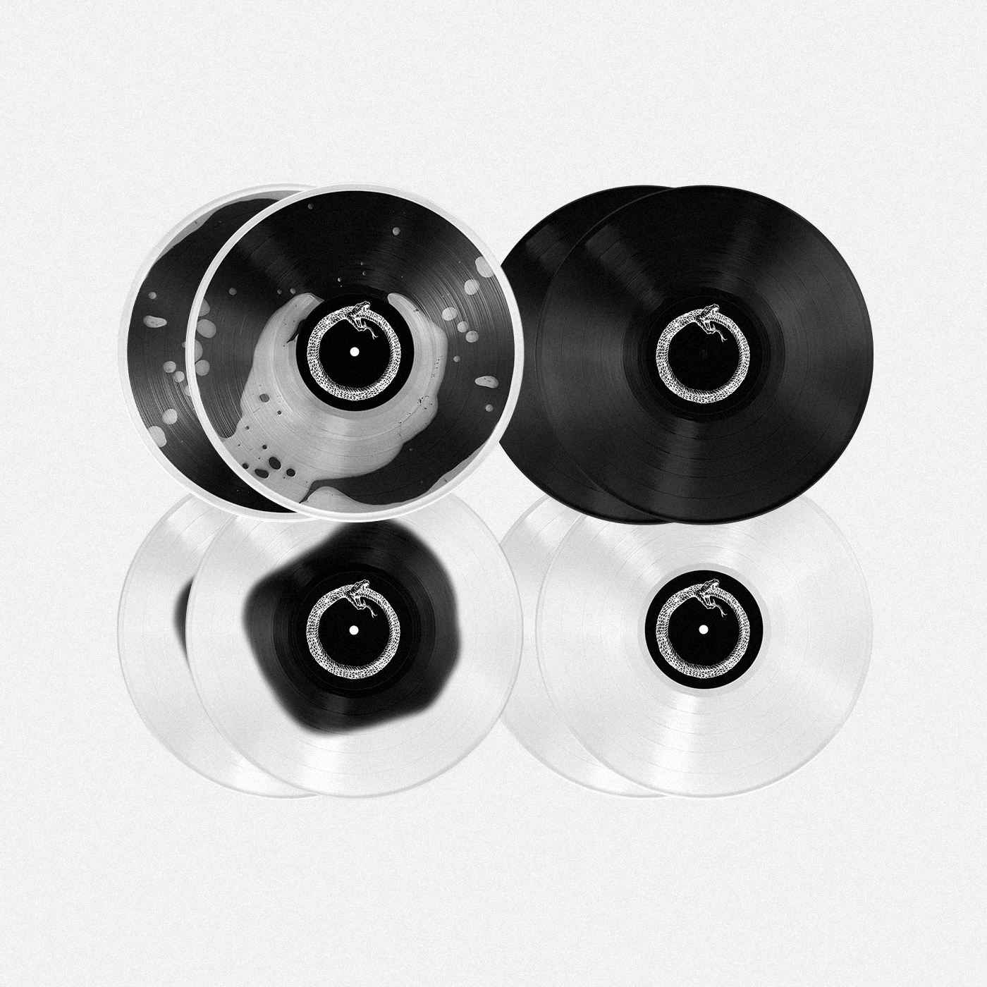 Close-up of Vyshel Pokurit vinyl record colors.