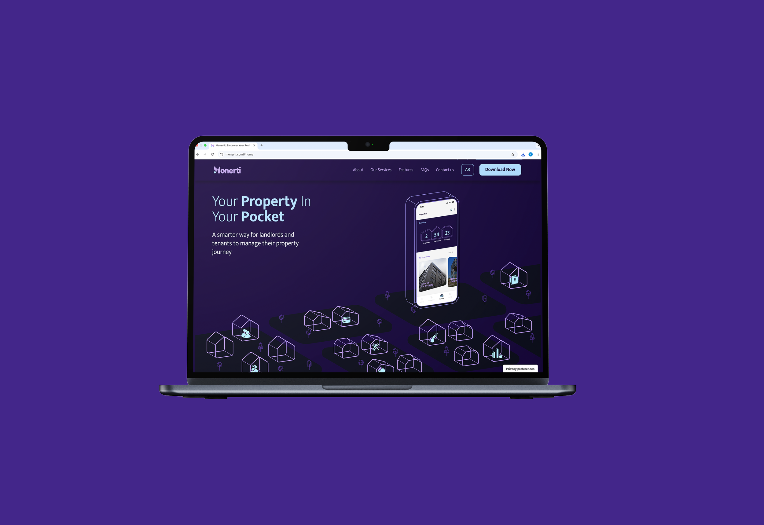 Monerti Product Website
