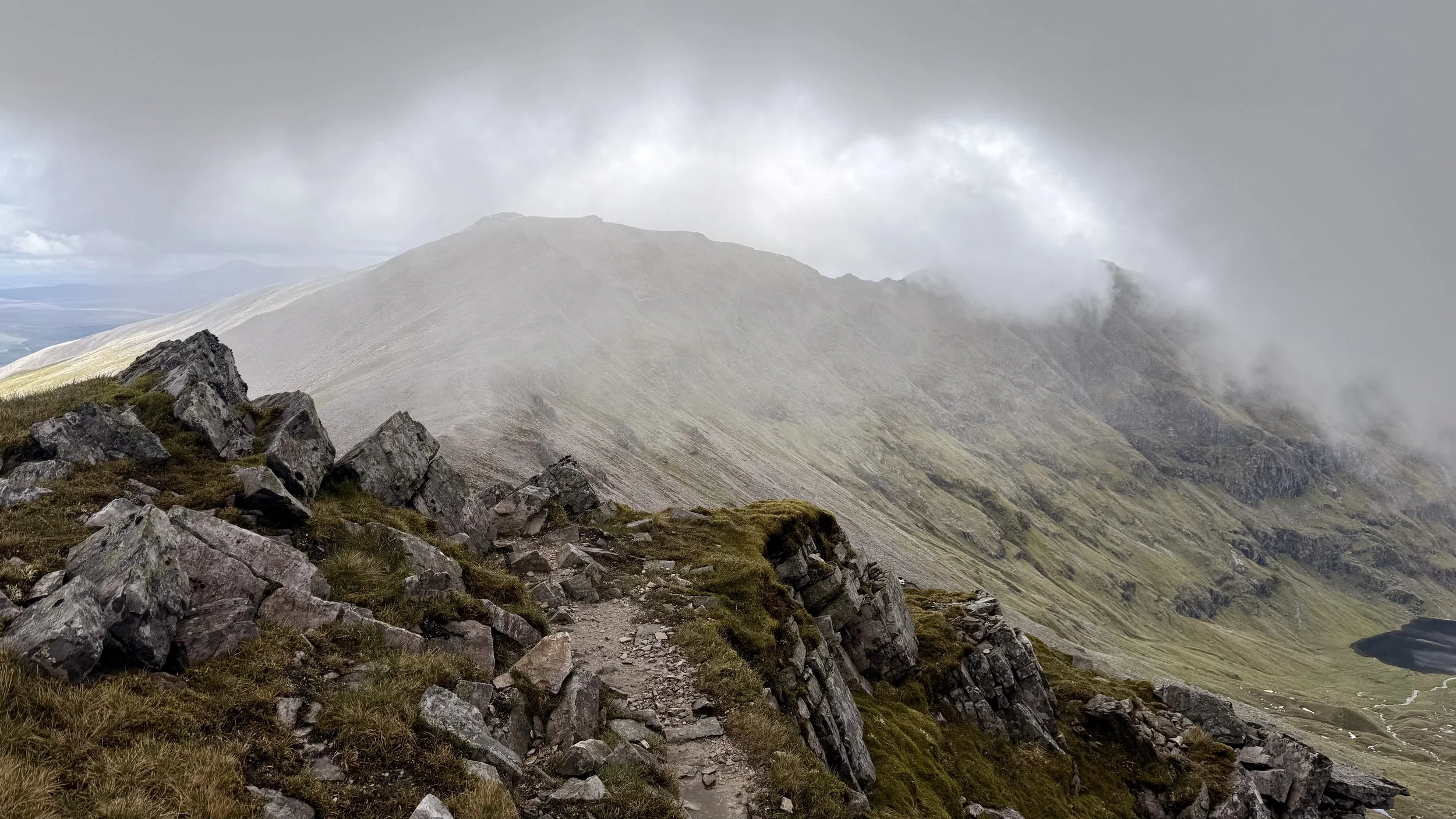 A brief break in the clouds - Ben More Assynt