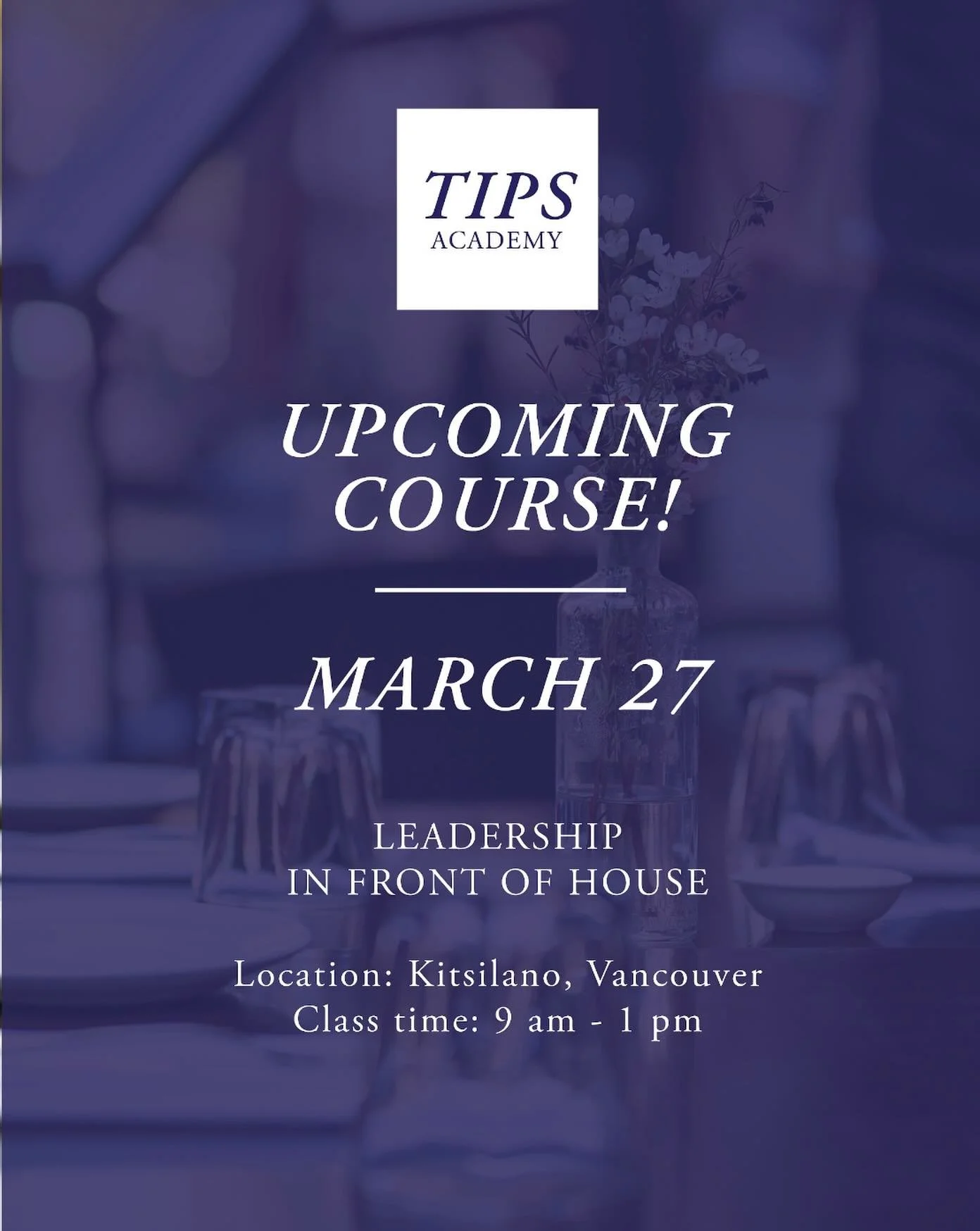 Check out the course curriculum or Register at https://tipsacademybc.ca