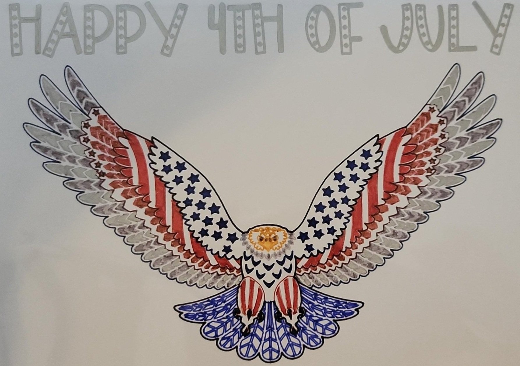 Happy 4th of July Soaring Eagle