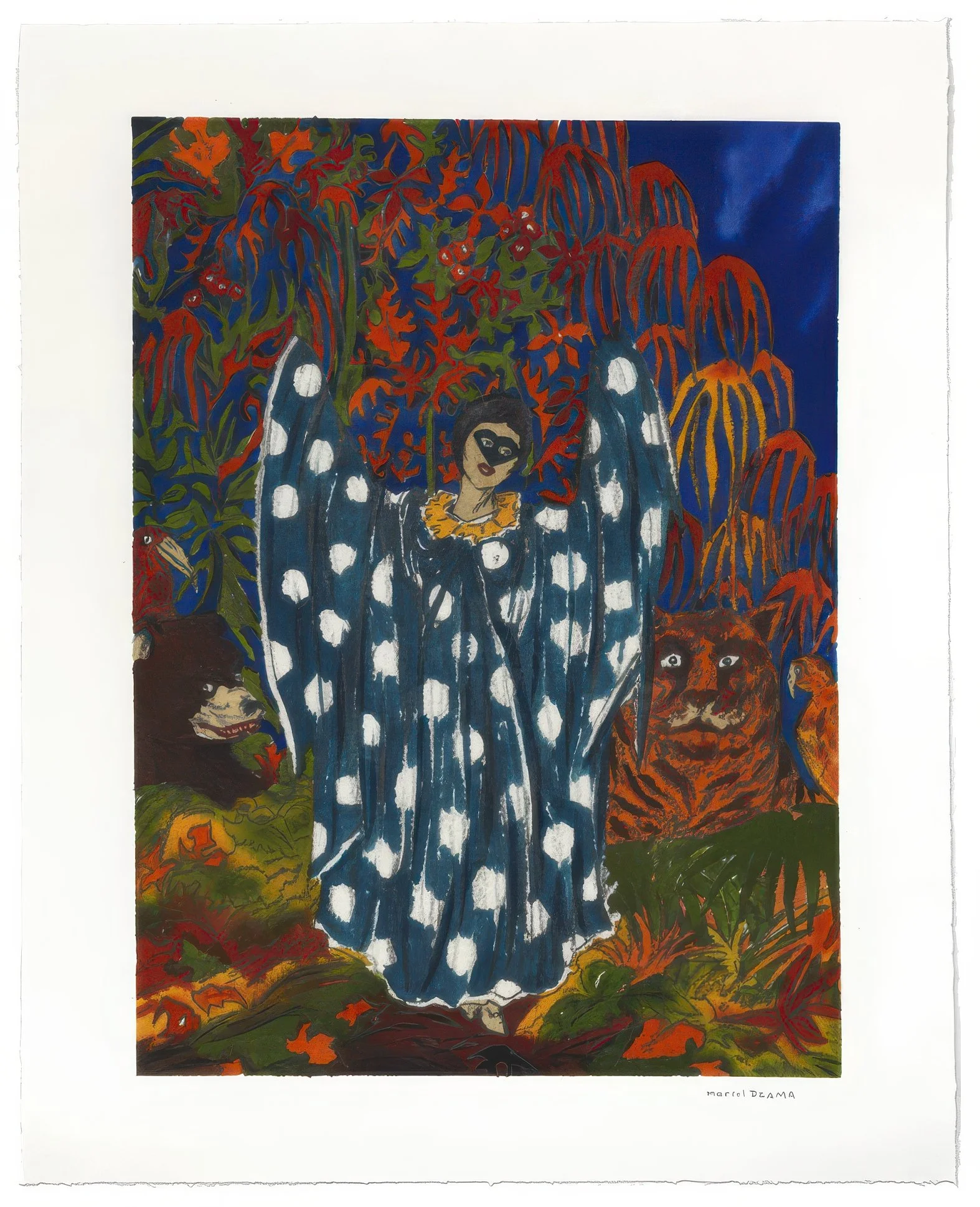 Marcel Dzama, A Spark of Hope in Bloom, archival pigment print, 2020.  Printed to support Ukrainian Children's medical fund.  