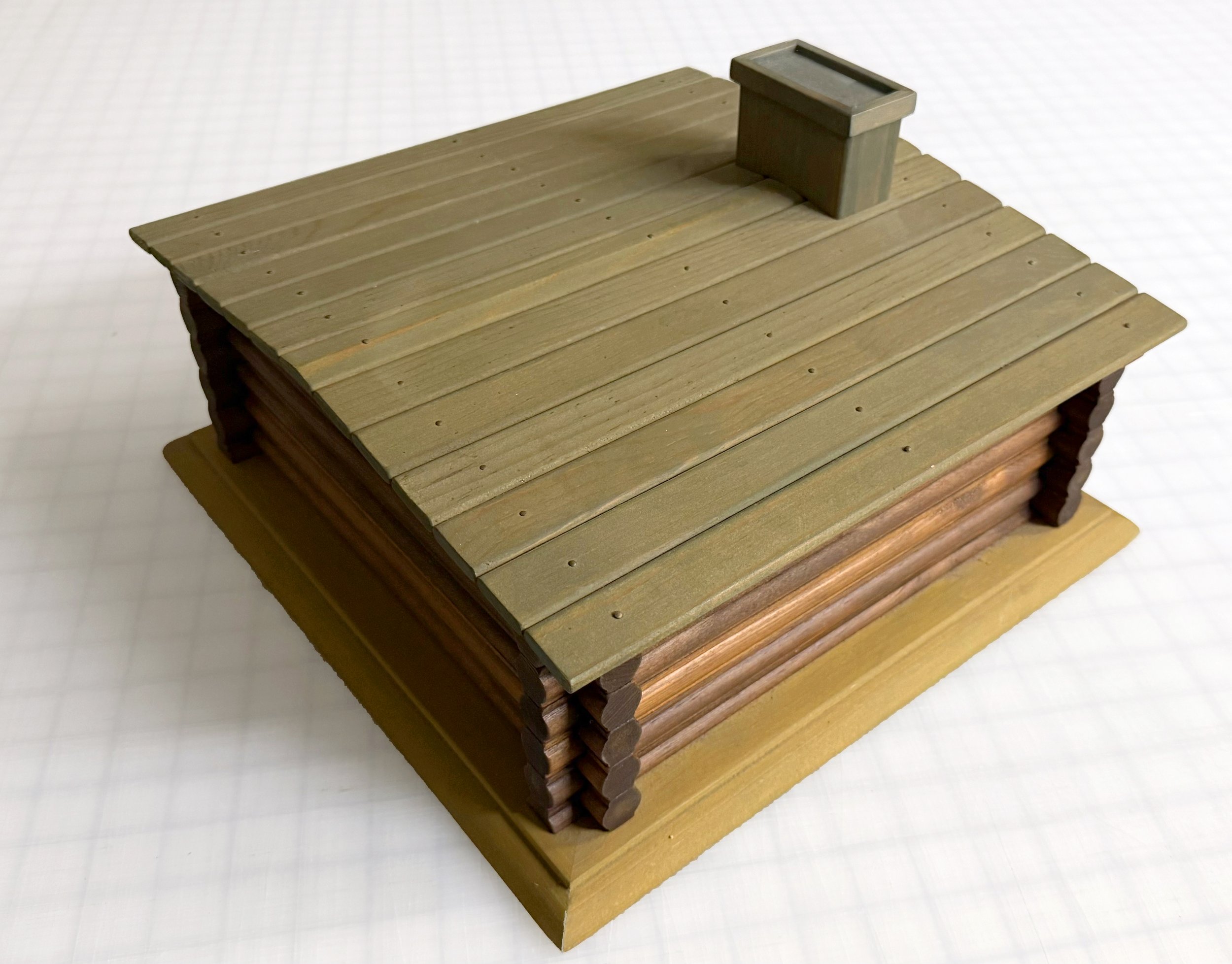 Marcel Dzama, The Cabin of Count Dracula, 2005.  20 hand-drawn lithographs, wooden cabin with faux fur, and 9" record.  