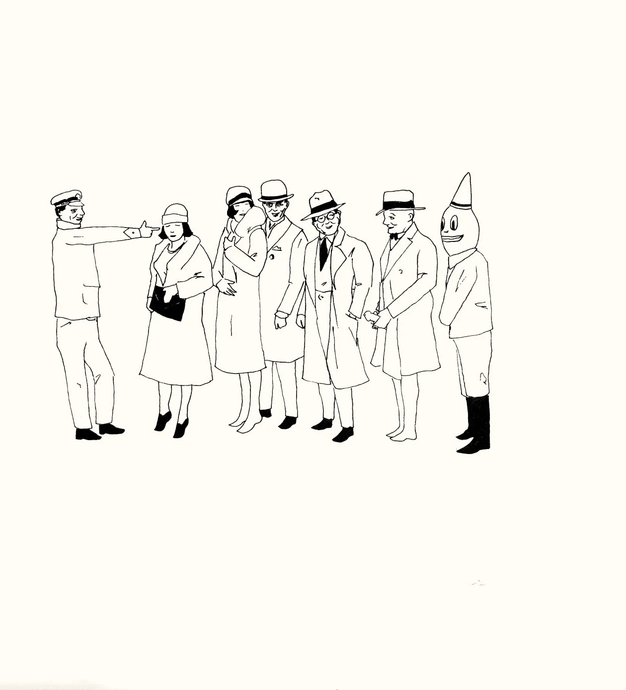 Marcel Dzama, The Cabin of Count Dracula, 2005.  20 hand-drawn lithographs, wooden cabin with faux fur, and 9" record.  