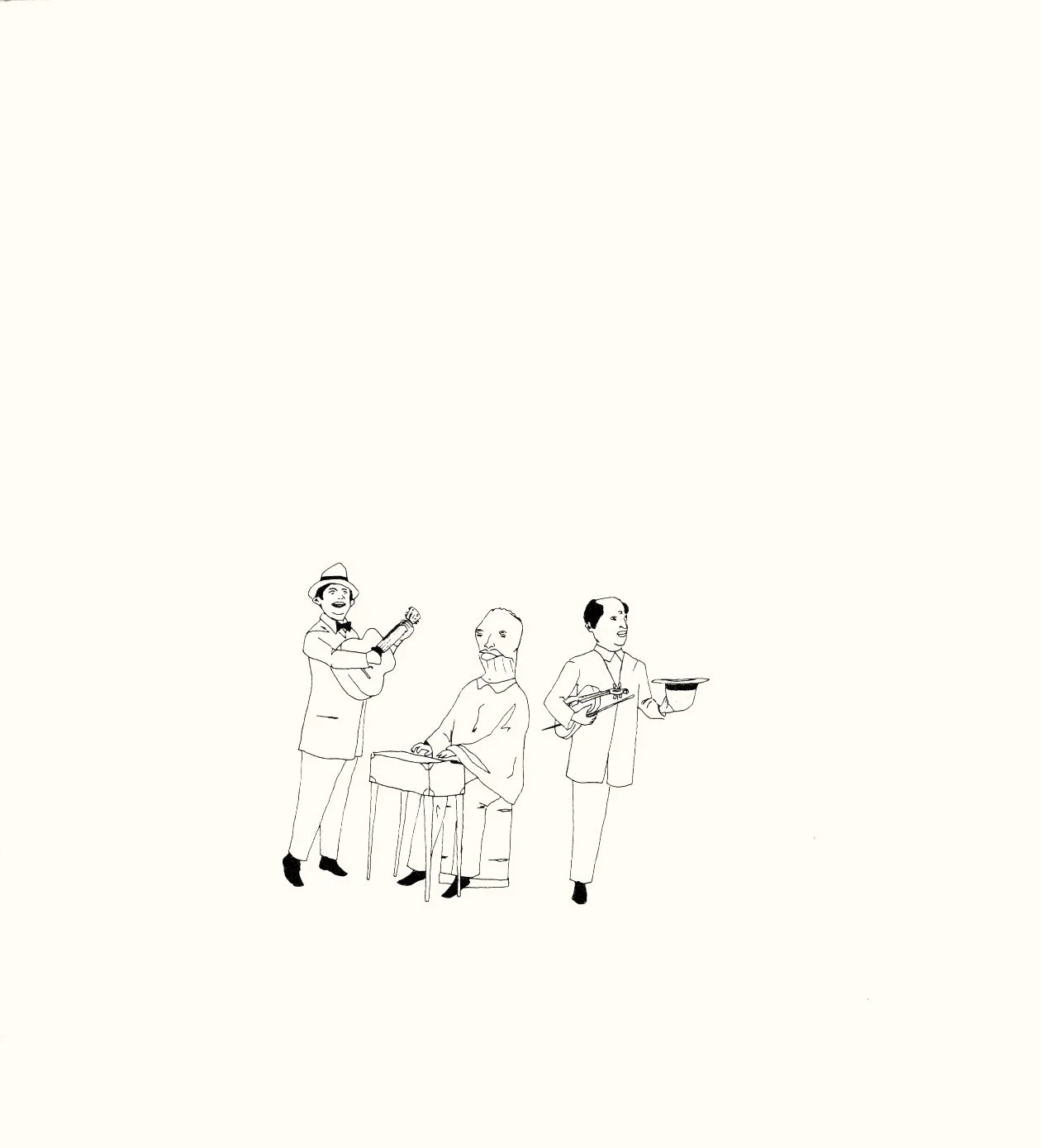 Marcel Dzama, The Cabin of Count Dracula, 2005.  20 hand-drawn lithographs, wooden cabin with faux fur, and 9" record.  