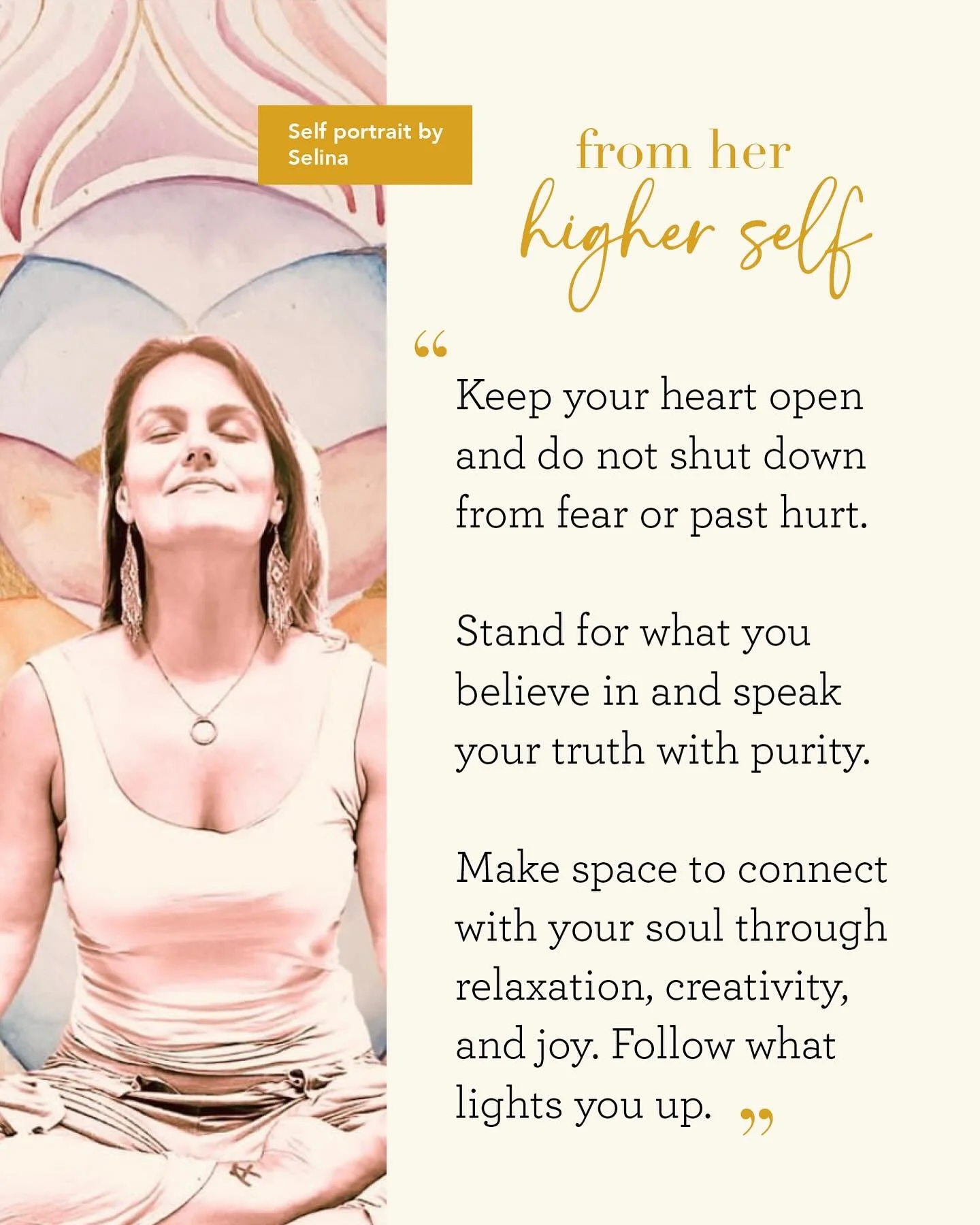 We have so much wisdom inside of us once we tune in. Wisdoms from @selinaawalker&rsquo;s higher self. See previous posting to see her brave soul&rsquo;s journey.