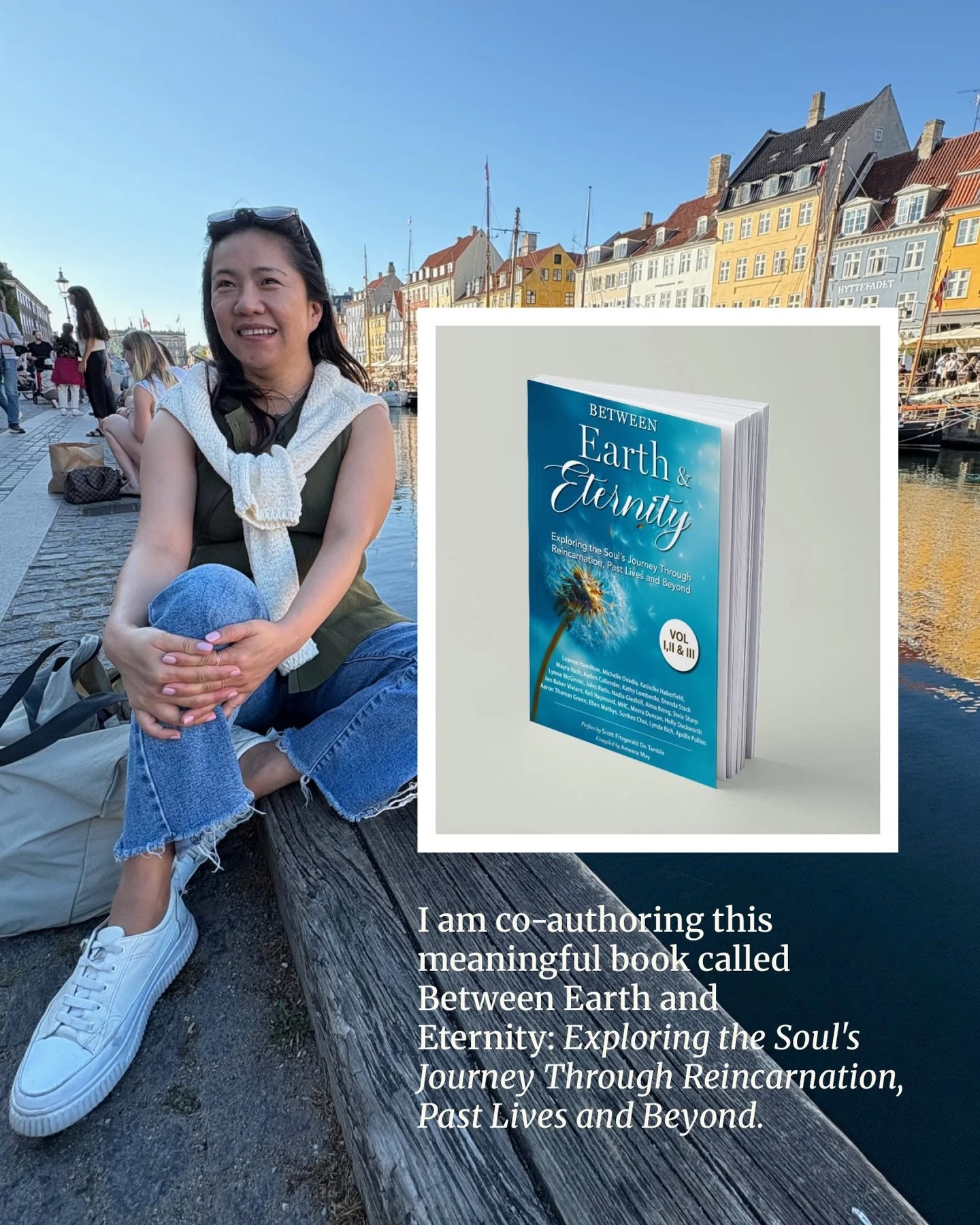 I am co-authoring a book called Between Earth and Eternity: Exploring the Soul&rsquo;s Journey Through Reincarnation, Past Lives and Beyond.

I am excited and honored to be part of this project with contributing authors who are experts writing from e