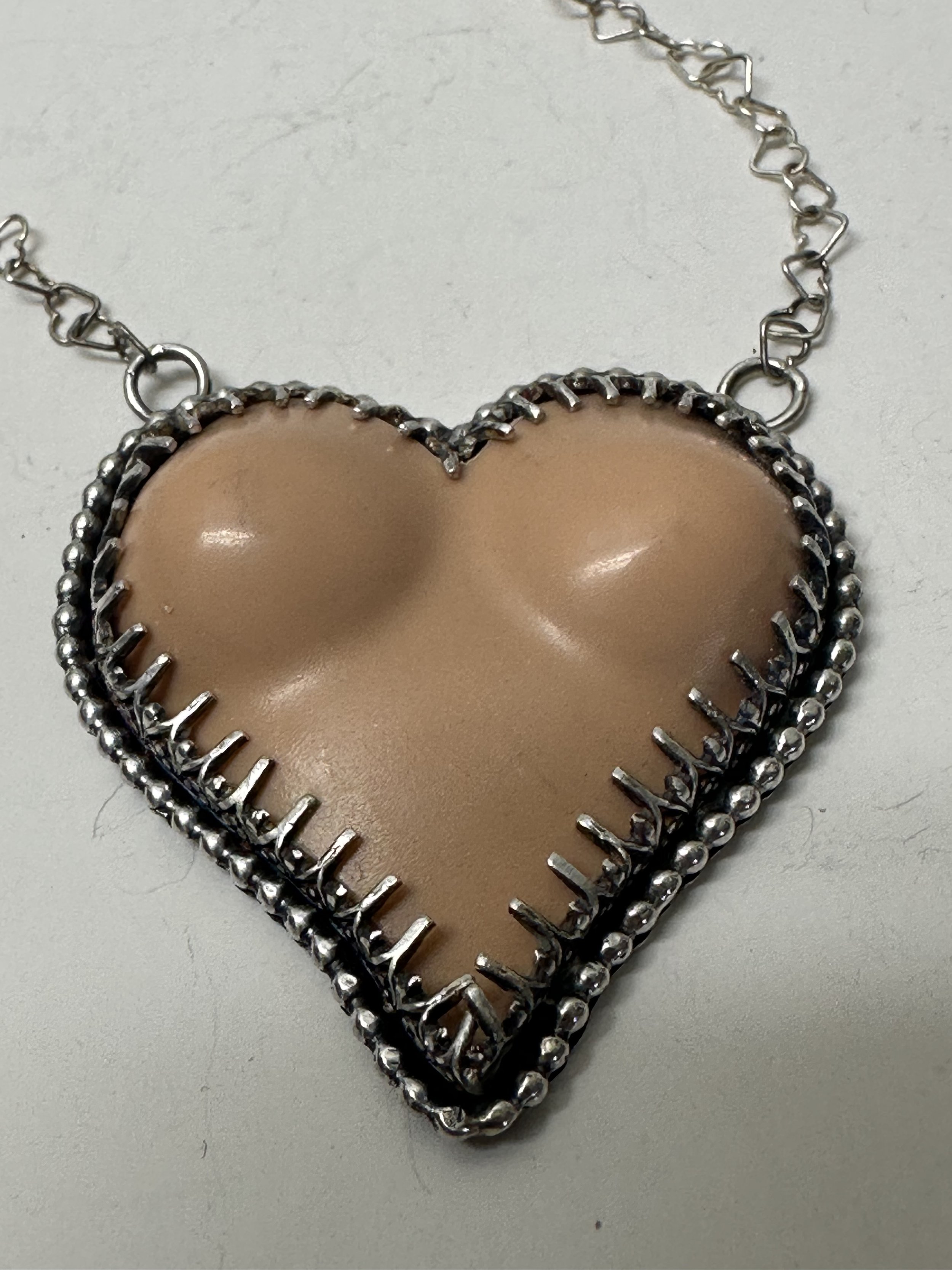 White Breasted Heart Throb Necklace