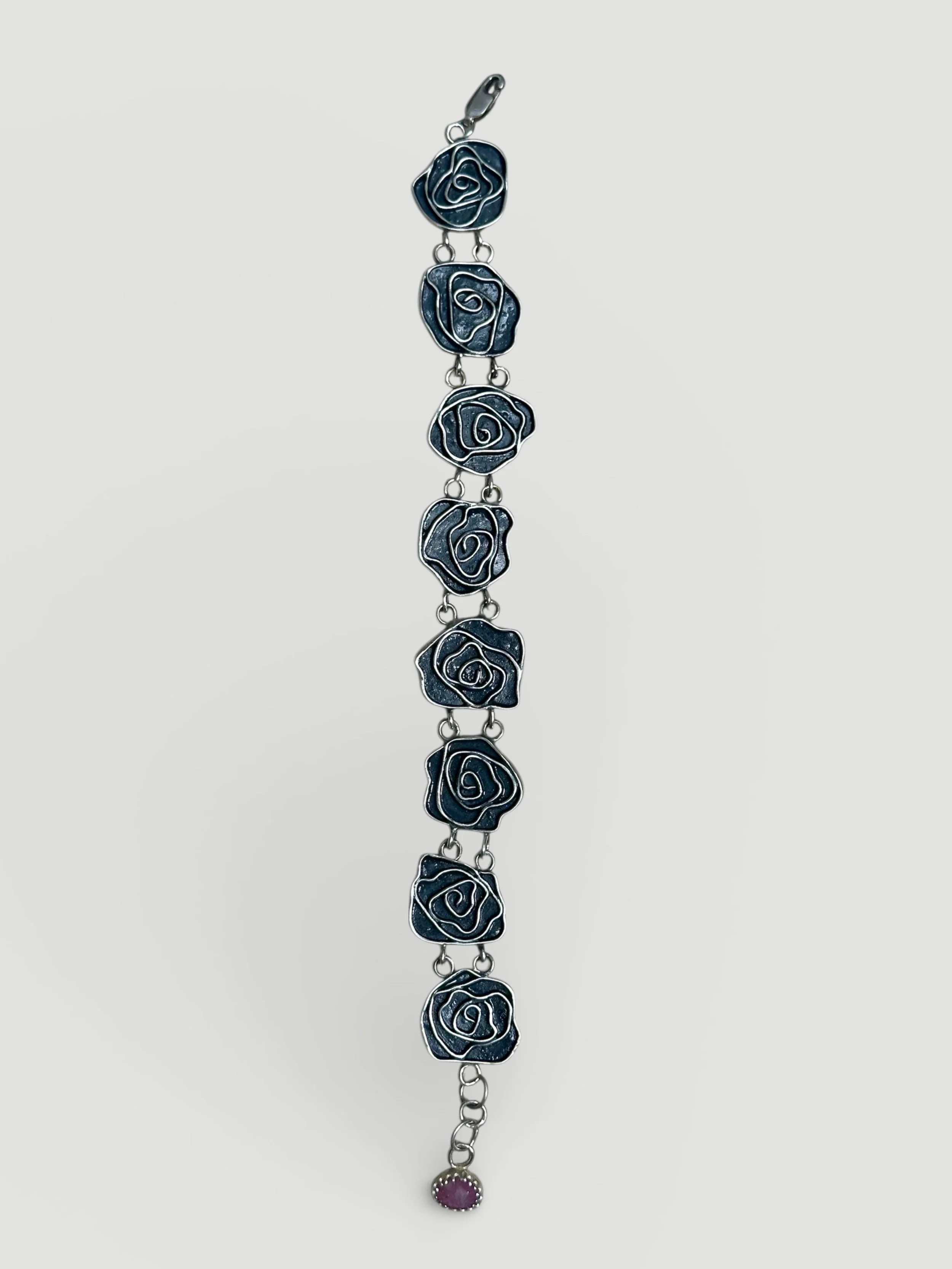 Roses and Romance Sterling Silver Bracelet