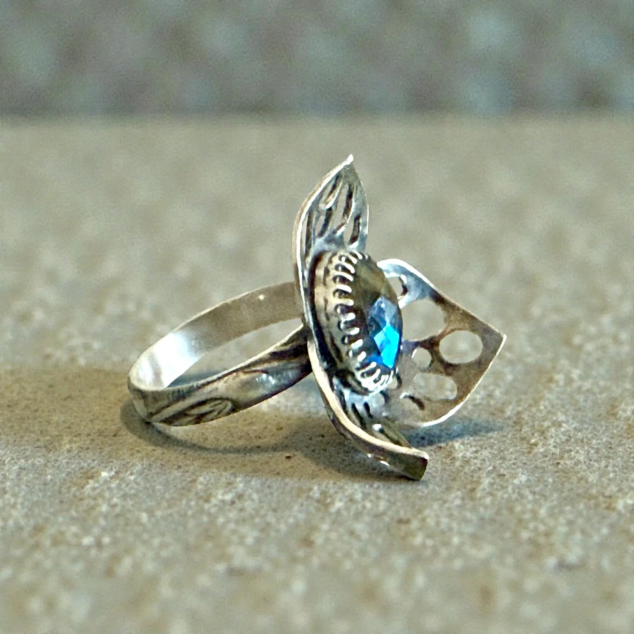 Changing Color Tourmaline Ring in Sterling Silver