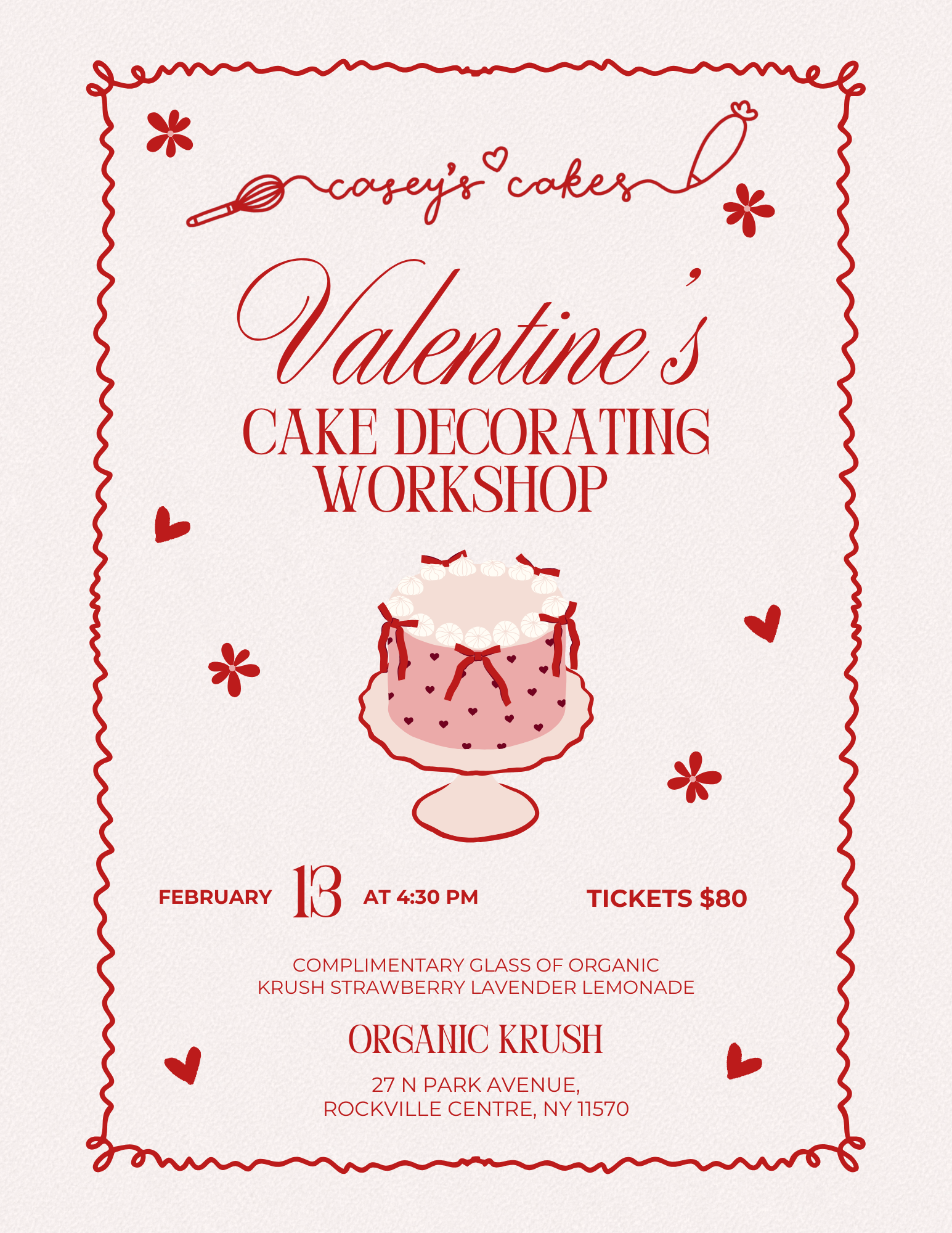 Valentine's Cake Decorating Workshop