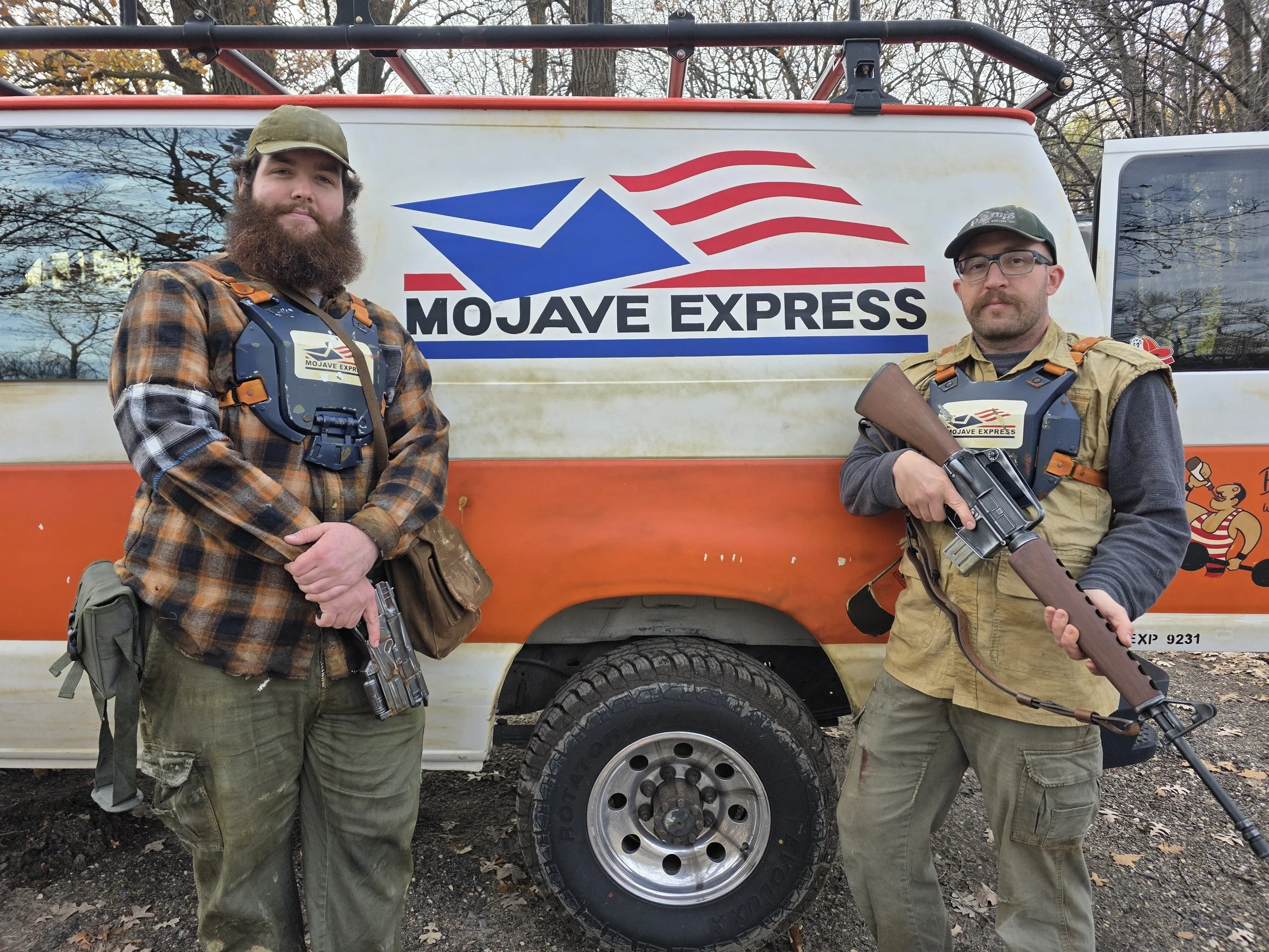 Couriers with their Van