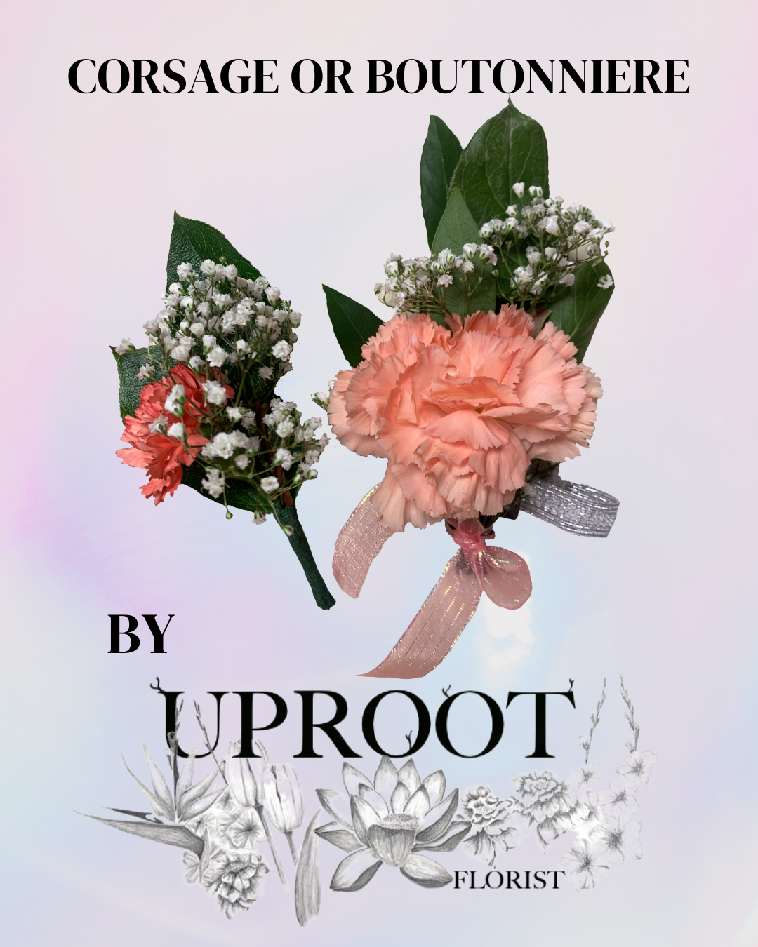 Boutonnière or Corsage for Skate Prom