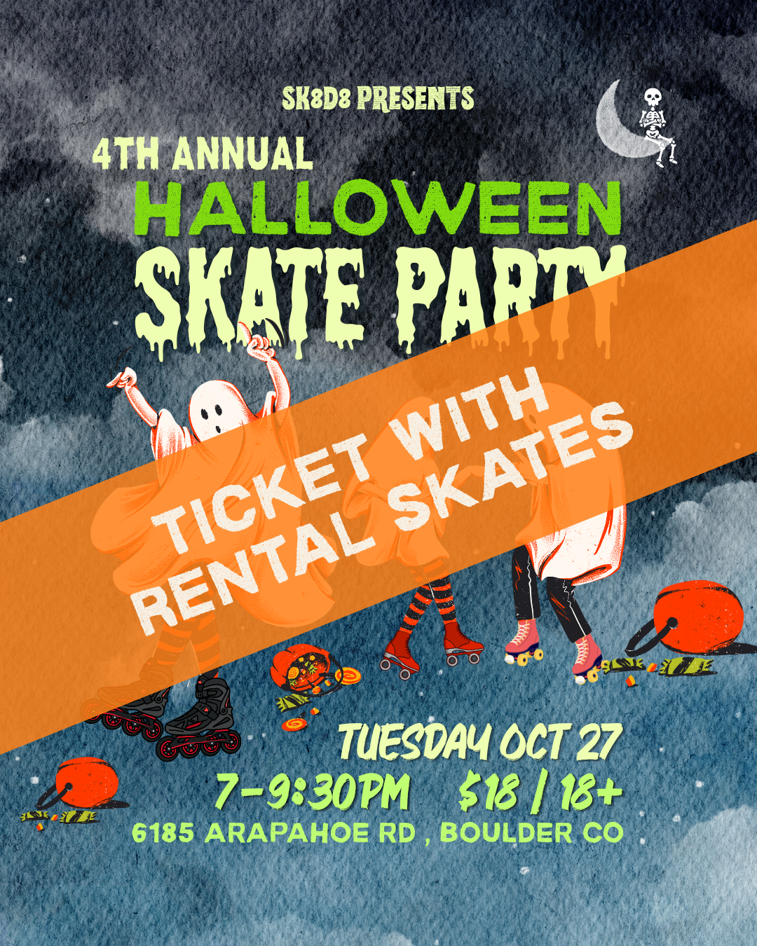 Halloween Skate Party WITH Rental Skates