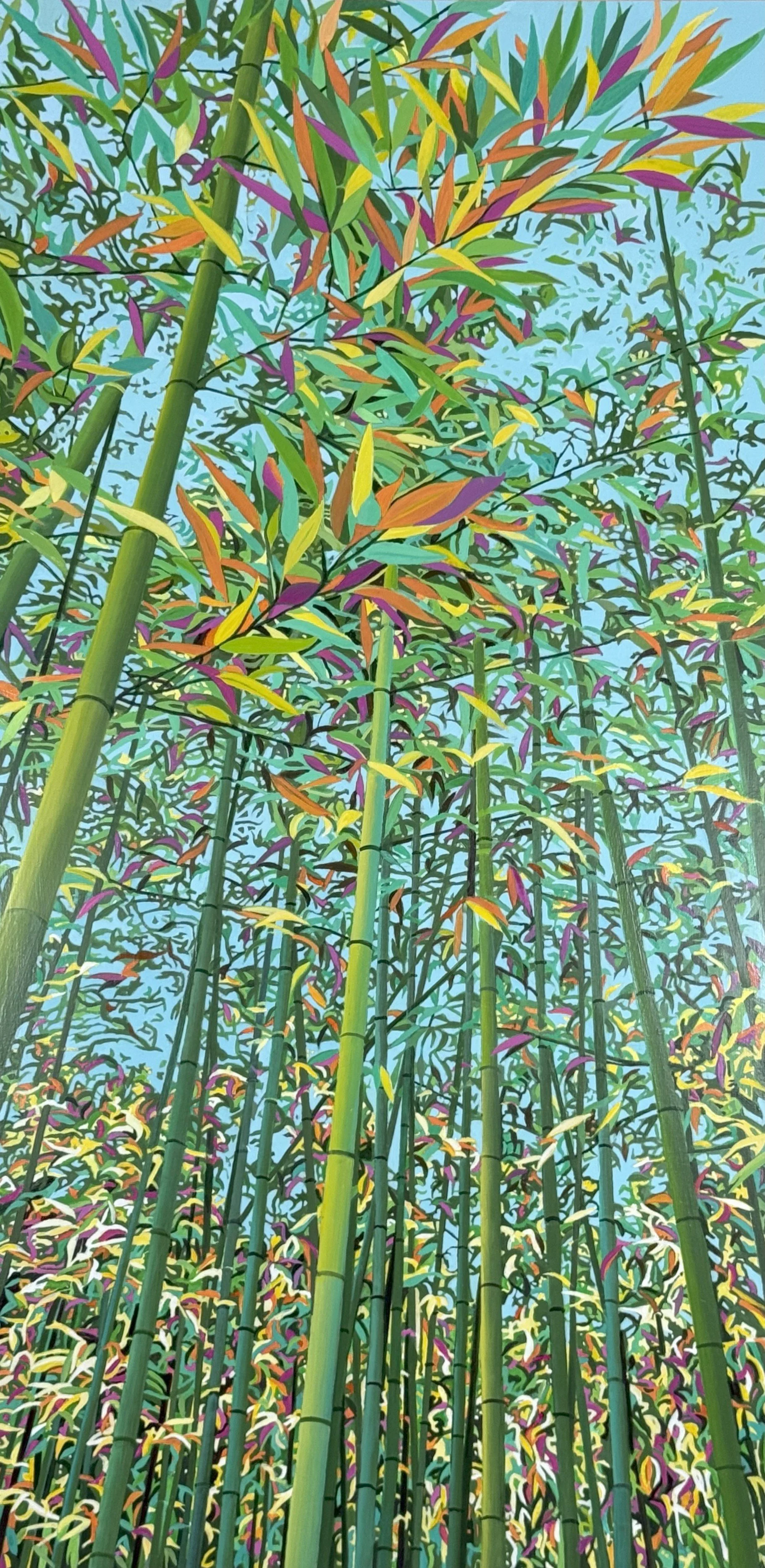 Bamboozled 2:  Acrylics on Gesso Board, 36" x 18"