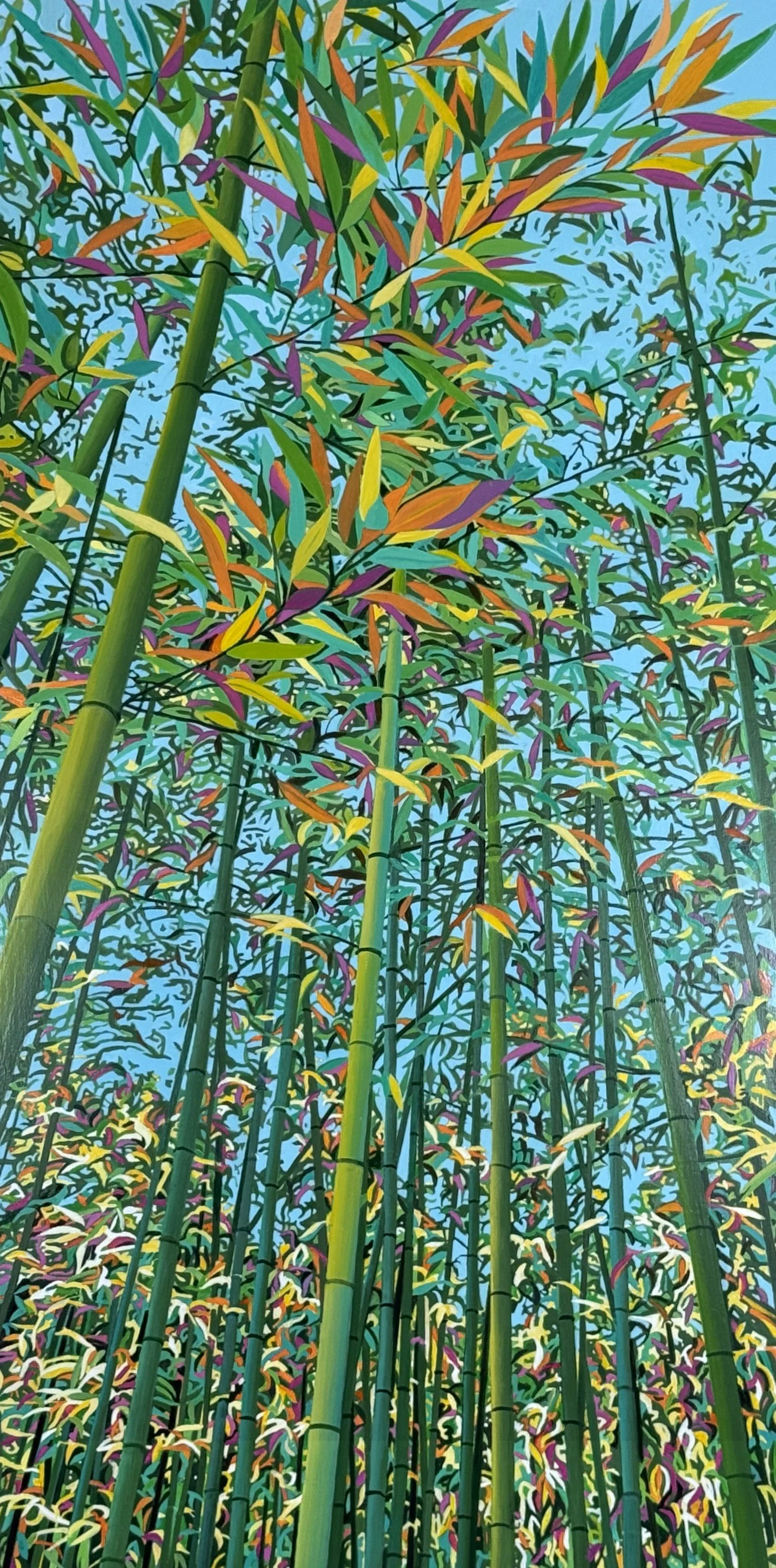 Bamboozled 2: Acrylics on Gesso Board, 18" x 36"