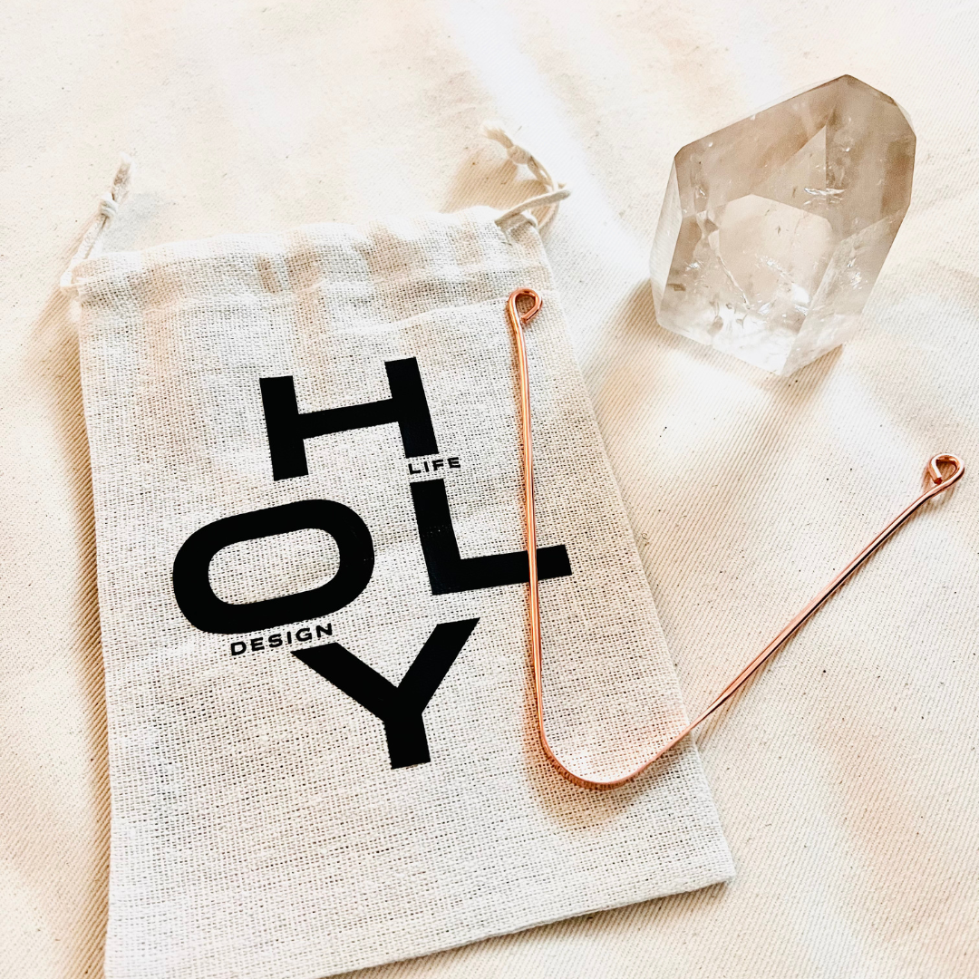 HOLY LIFE DESIGN | Dinacharya Tool - Ayurveda Tongue Cleansing (Copper)