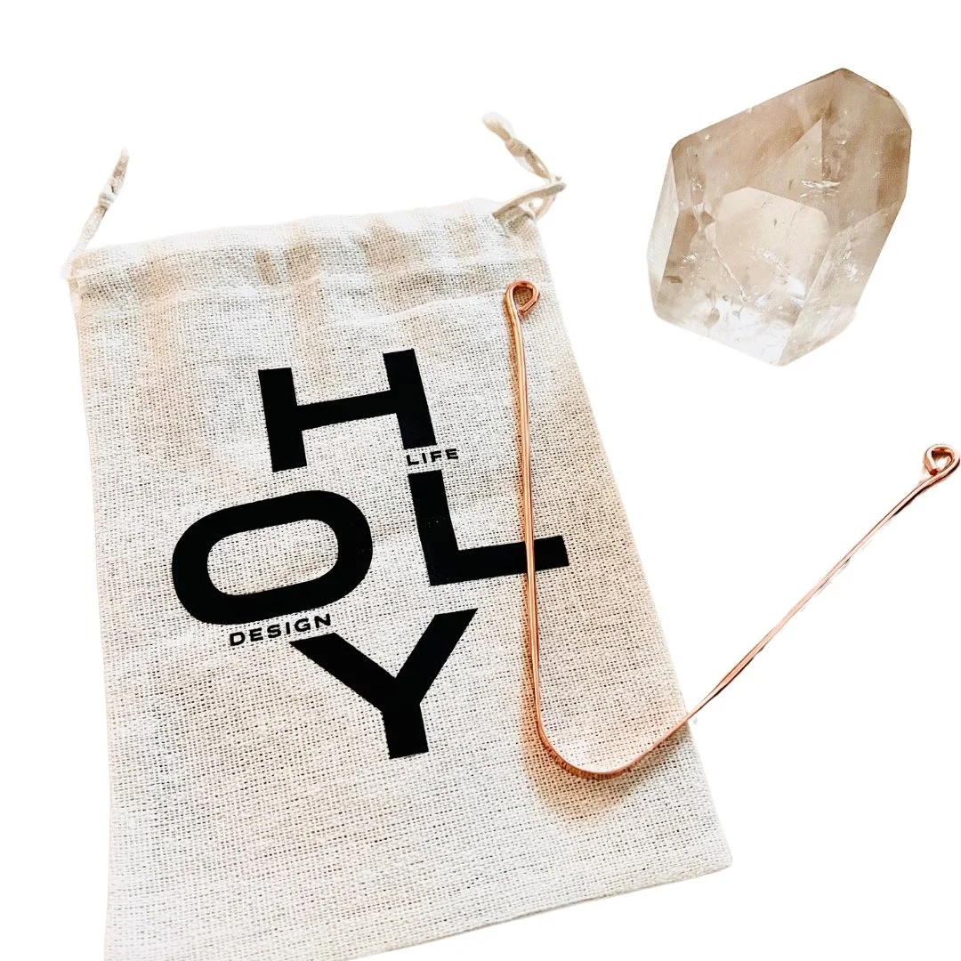 HOLY LIFE DESIGN | Dinacharya Tool - Ayurveda Tongue Cleansing (Copper)