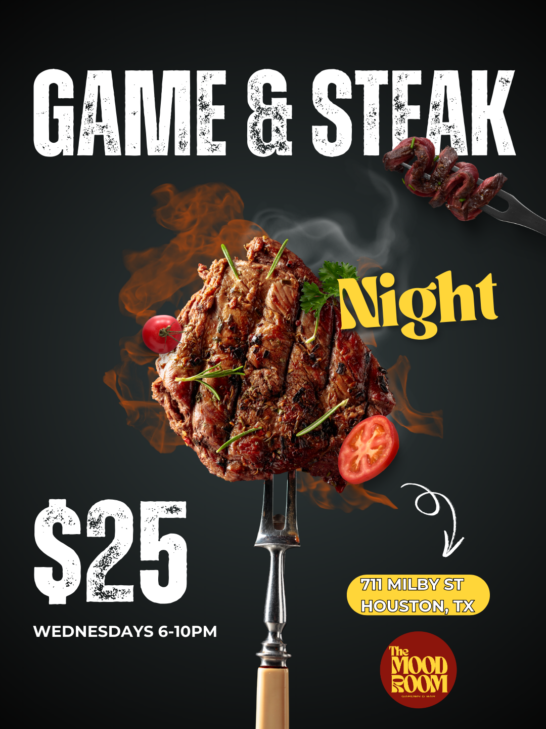 Game &amp; Steak Night Wednesdays