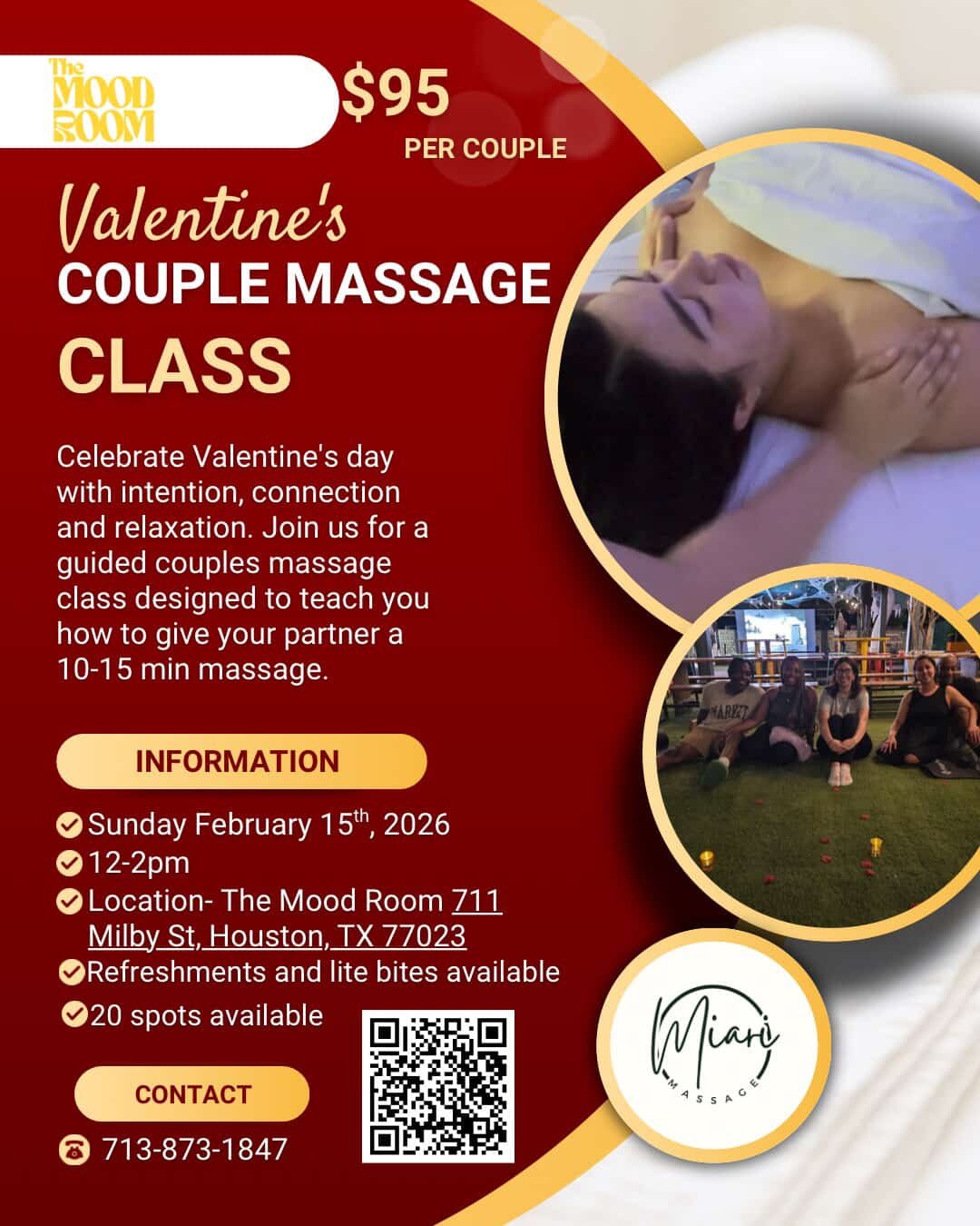 Valentine's Couples Massage Class