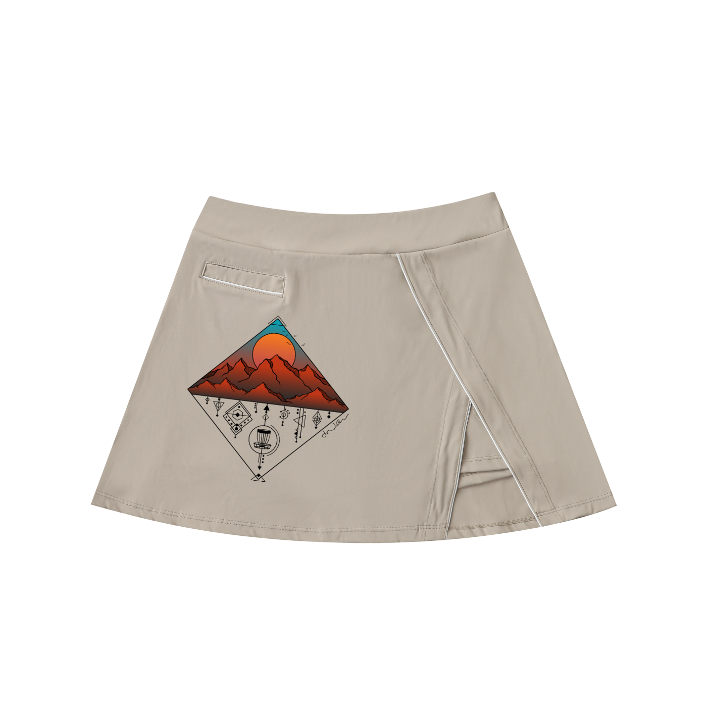 Alpine Horizon High-Waist Pocketed Skort