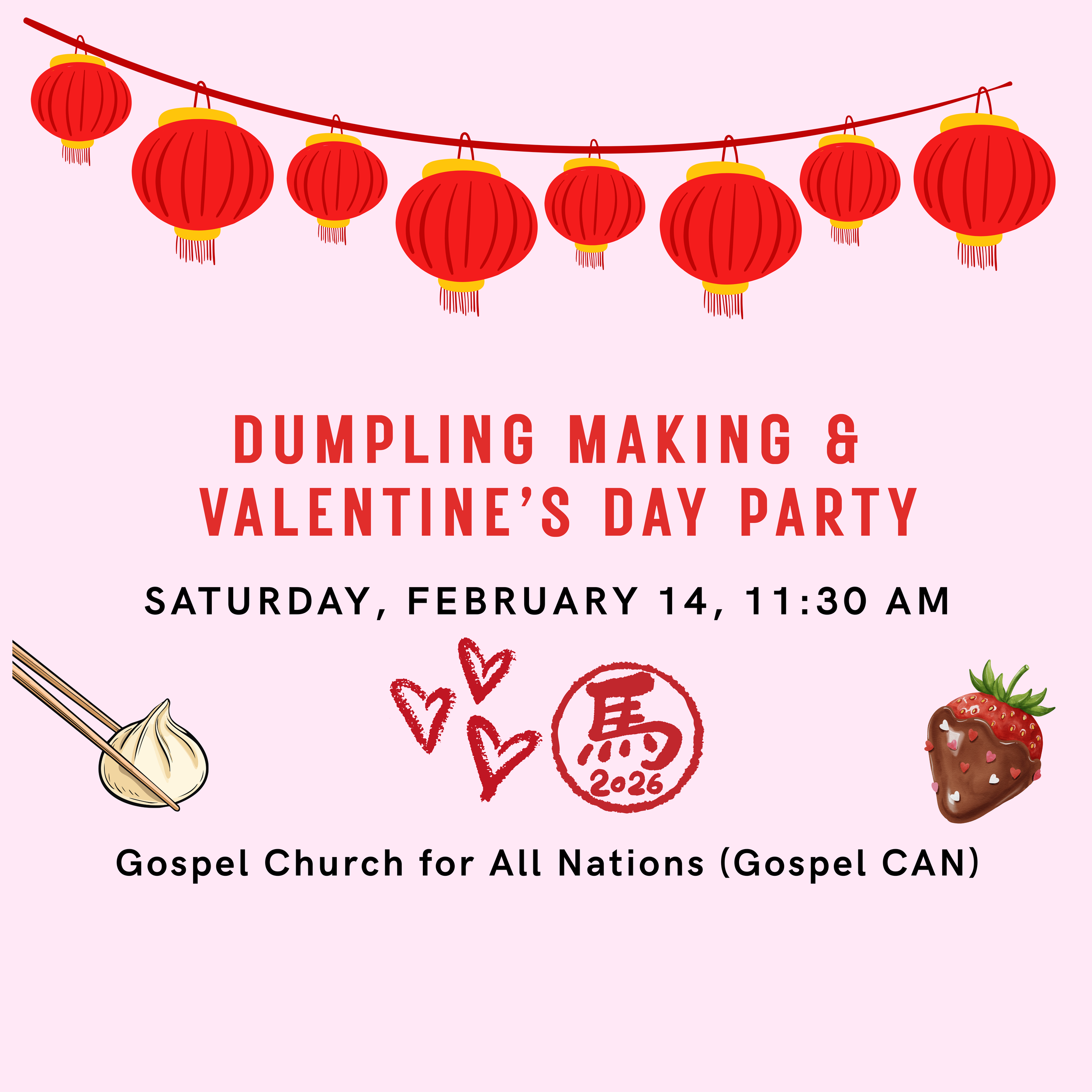 Dumpling Making &amp; Valentine’s Day Party (包餃子 &amp; 情人節派對)