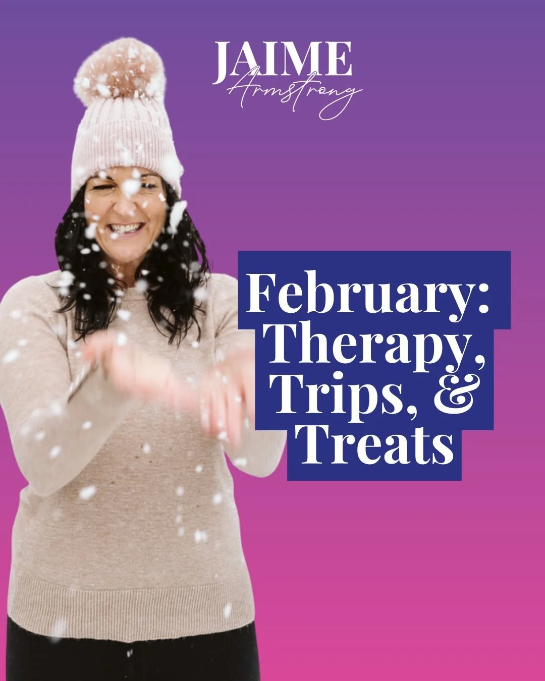 February was full of treats, travels, and therapy fun. One month left until I retire my therapy license. Stay tuned for the next exciting adventure! Some of it already announced in today&rsquo;s email! Tap 🔗 in bio (@therapywithjaime) to get the ema