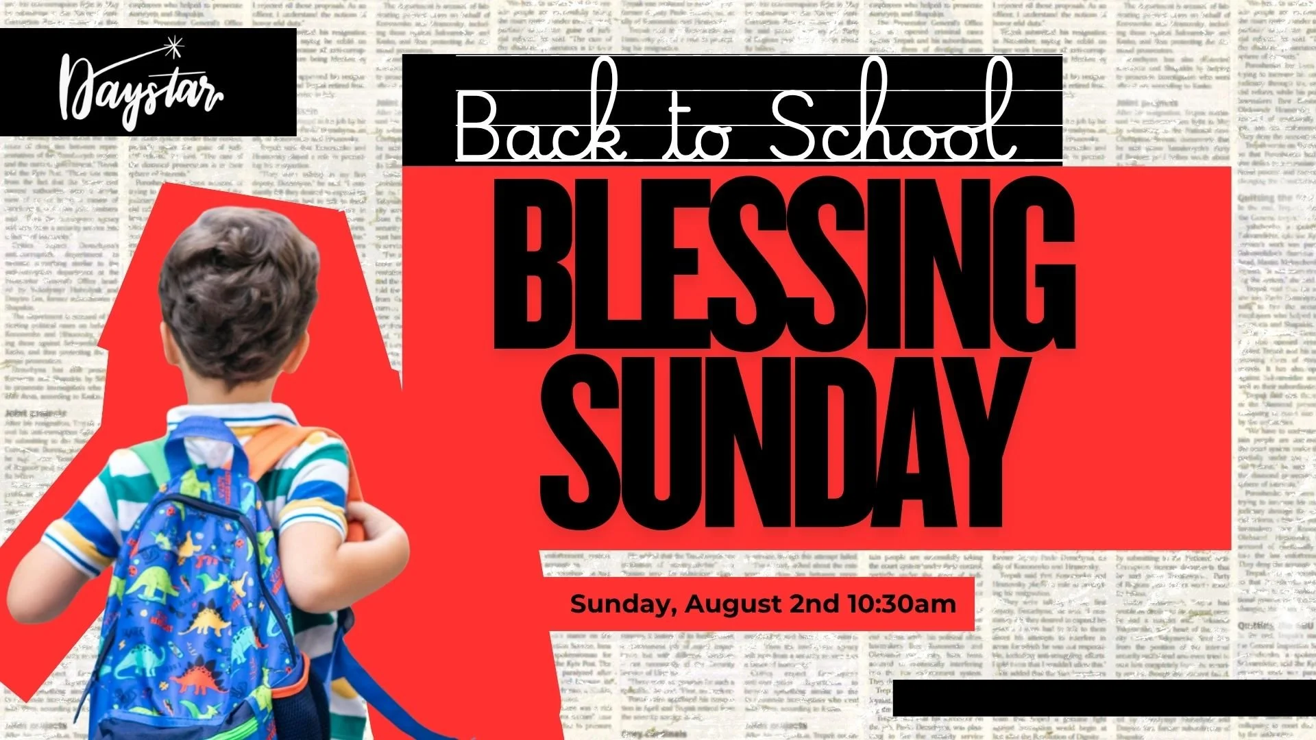 Back to School Blessing Sunday