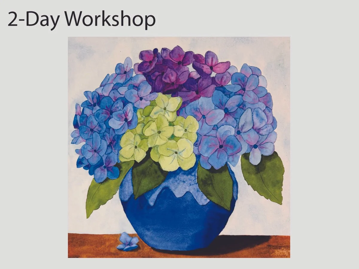 Hydrangea 15x15"
Sat & Sun, February 21-22,  9am-3pm with hour break for lunch